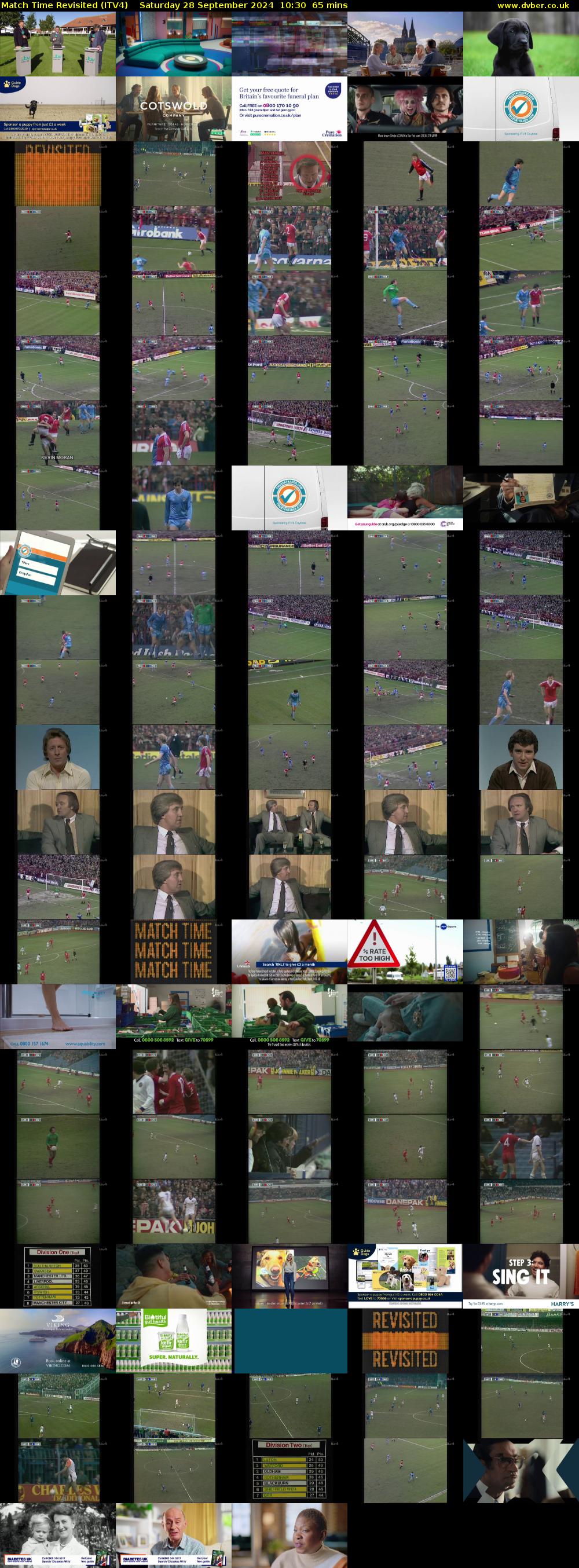 Match Time Revisited (ITV4) Saturday 28 September 2024 10:30 - 11:35