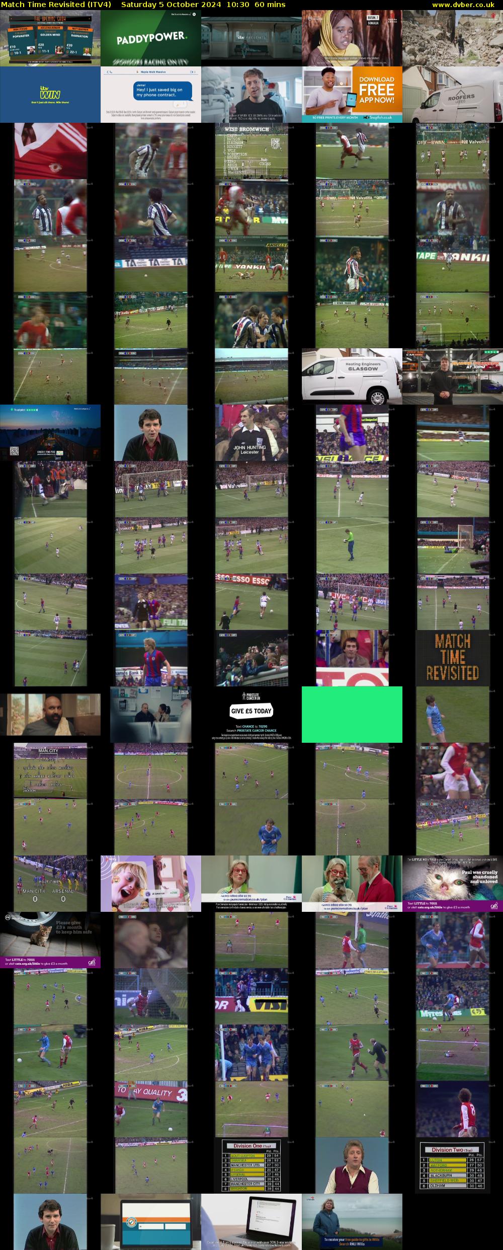 Match Time Revisited (ITV4) Saturday 5 October 2024 10:30 - 11:30