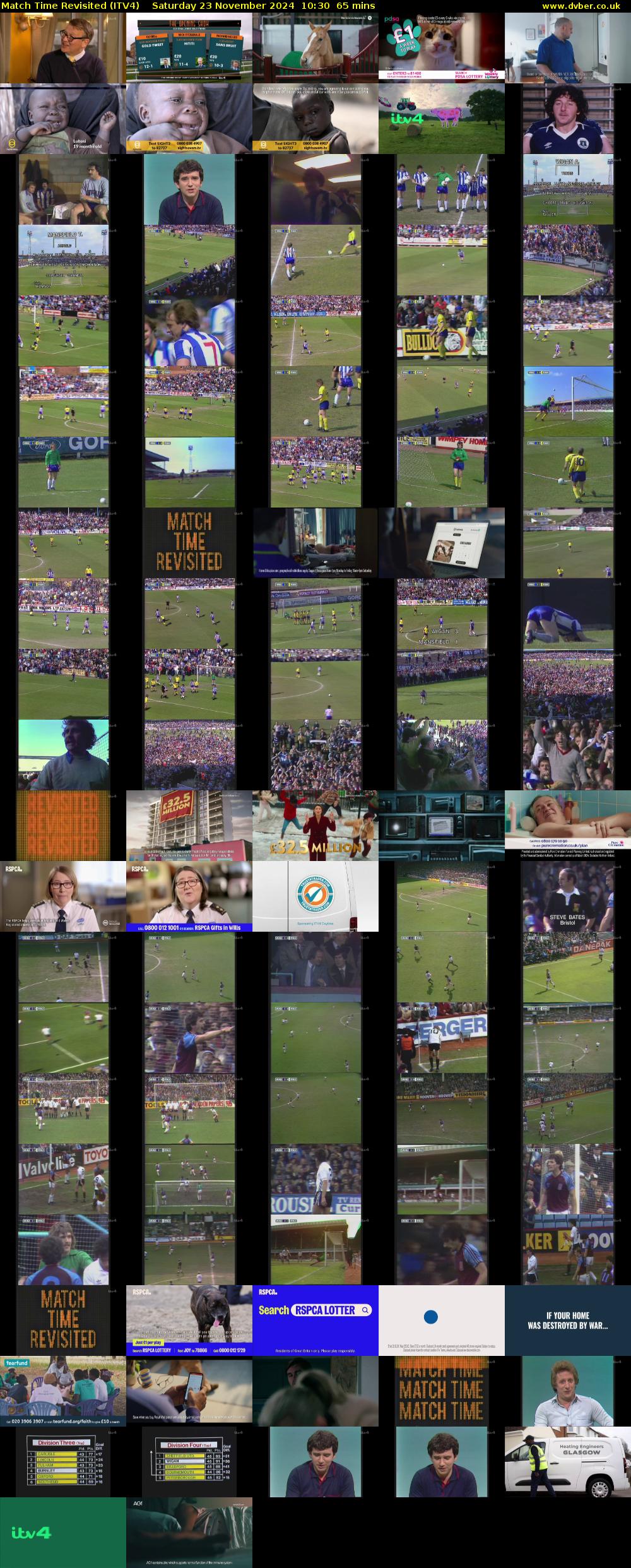 Match Time Revisited (ITV4) Saturday 23 November 2024 10:30 - 11:35