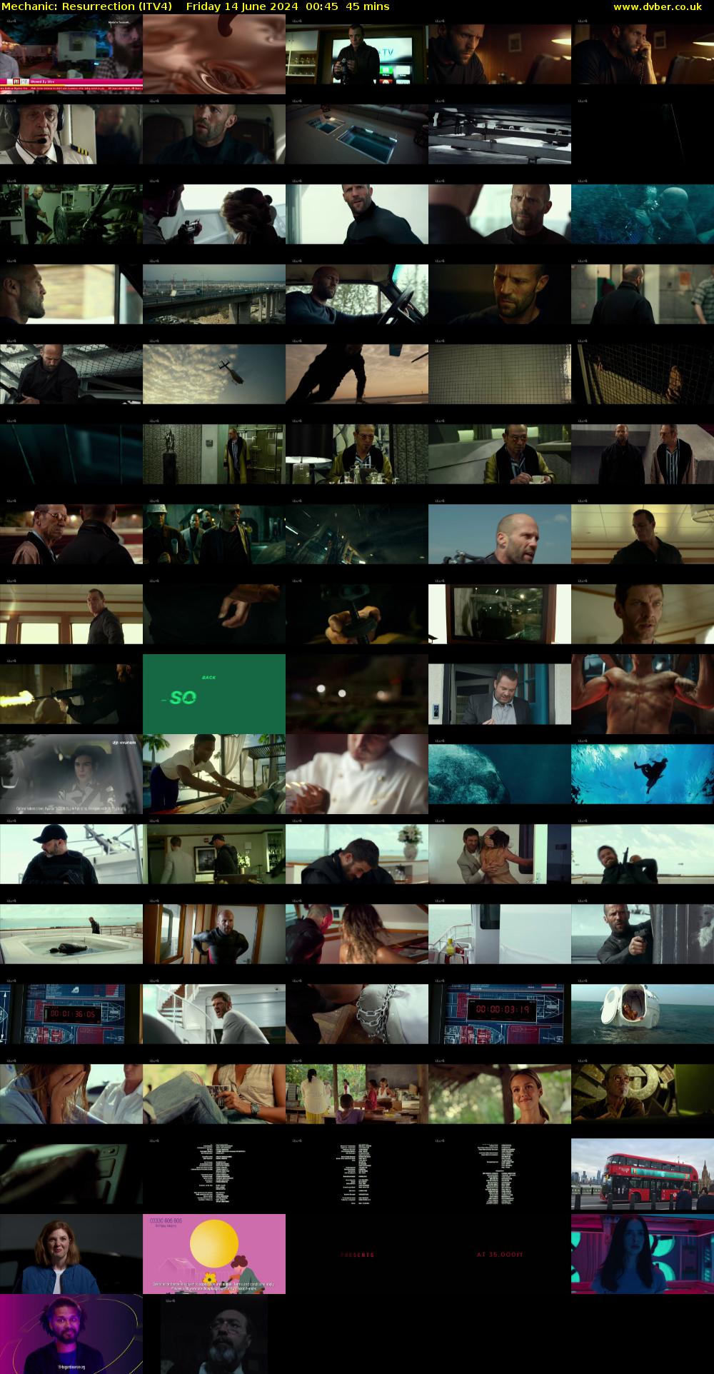 Mechanic: Resurrection (ITV4) Friday 14 June 2024 00:45 - 01:30
