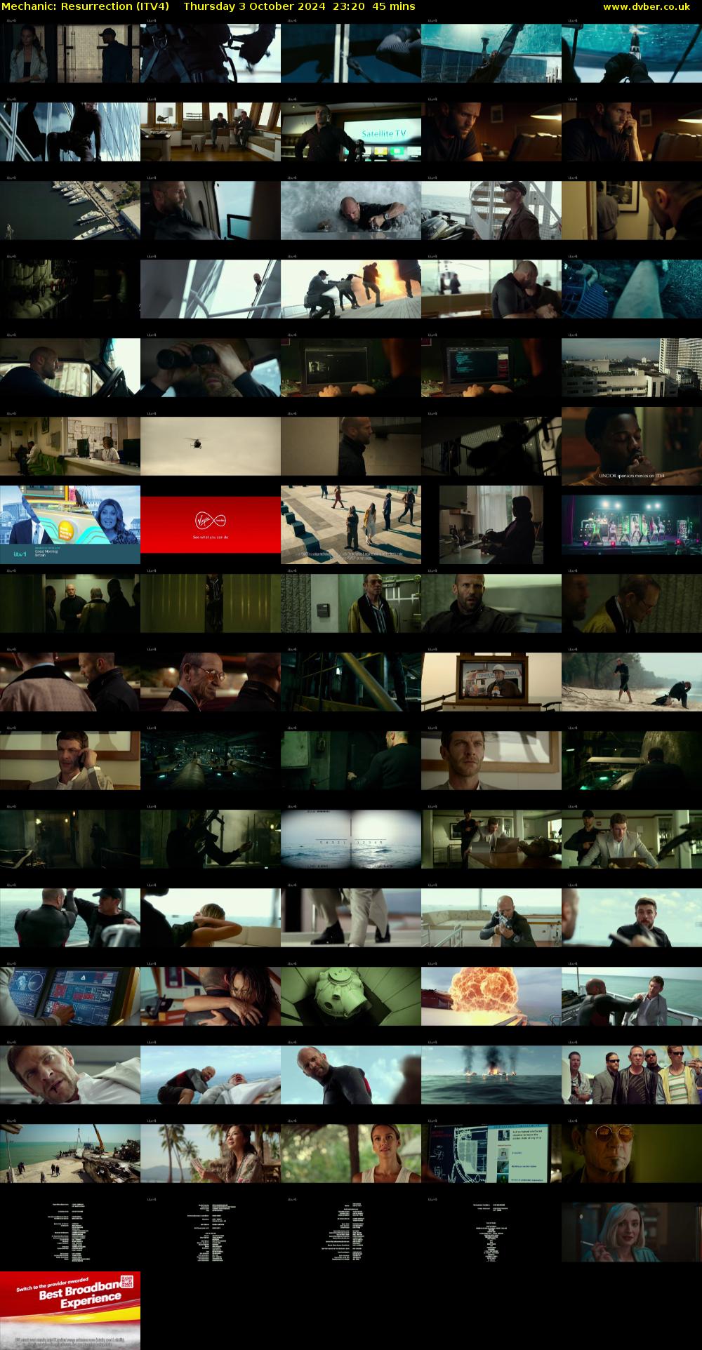 Mechanic: Resurrection (ITV4) Thursday 3 October 2024 23:20 - 00:05