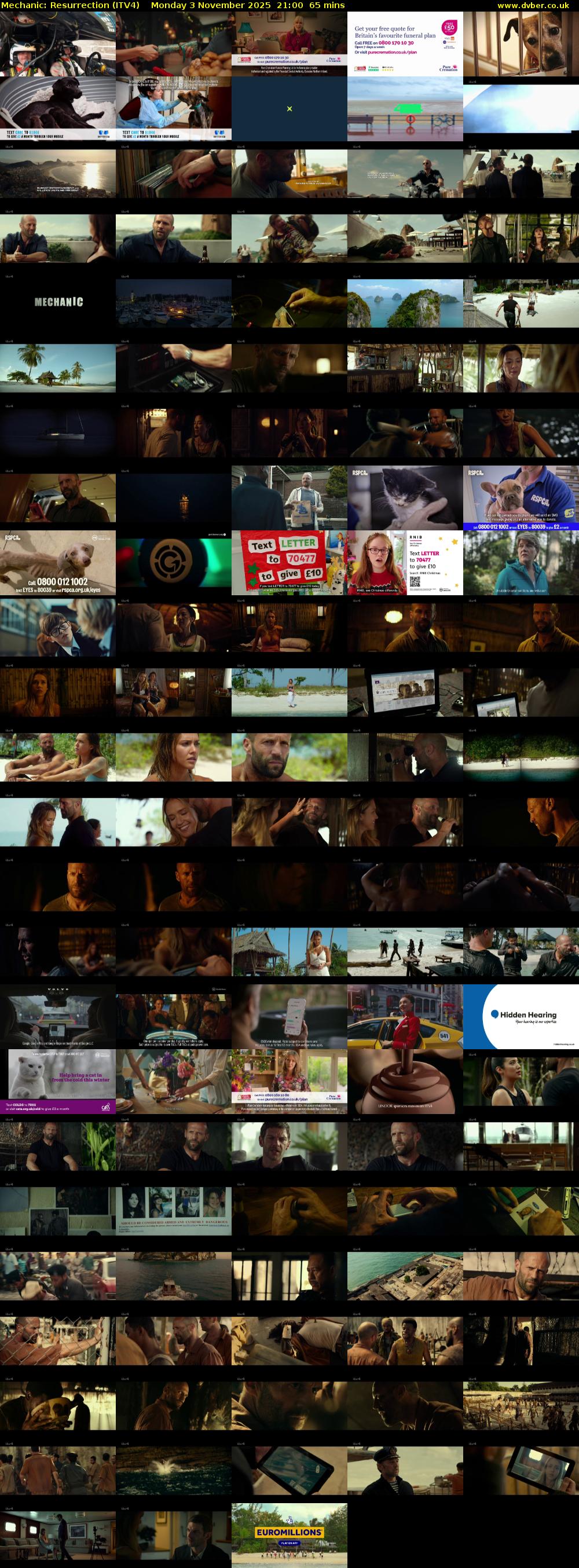 Mechanic: Resurrection (ITV4) Monday 3 November 2025 21:00 - 22:05