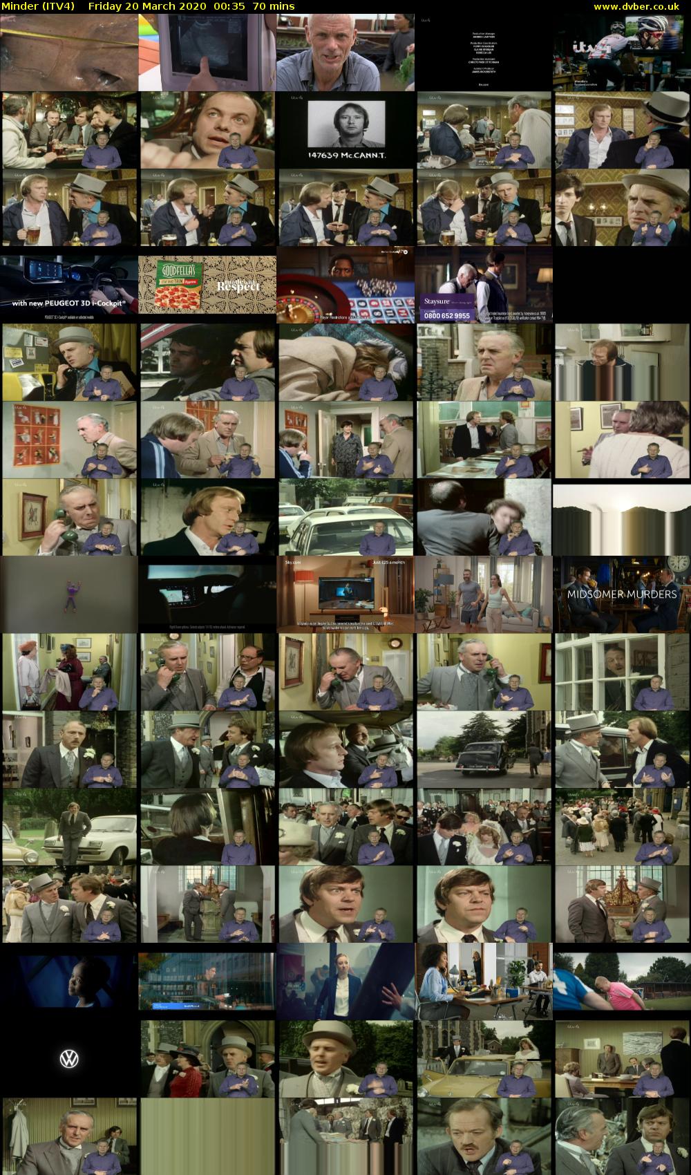 Minder (ITV4) Friday 20 March 2020 00:35 - 01:45