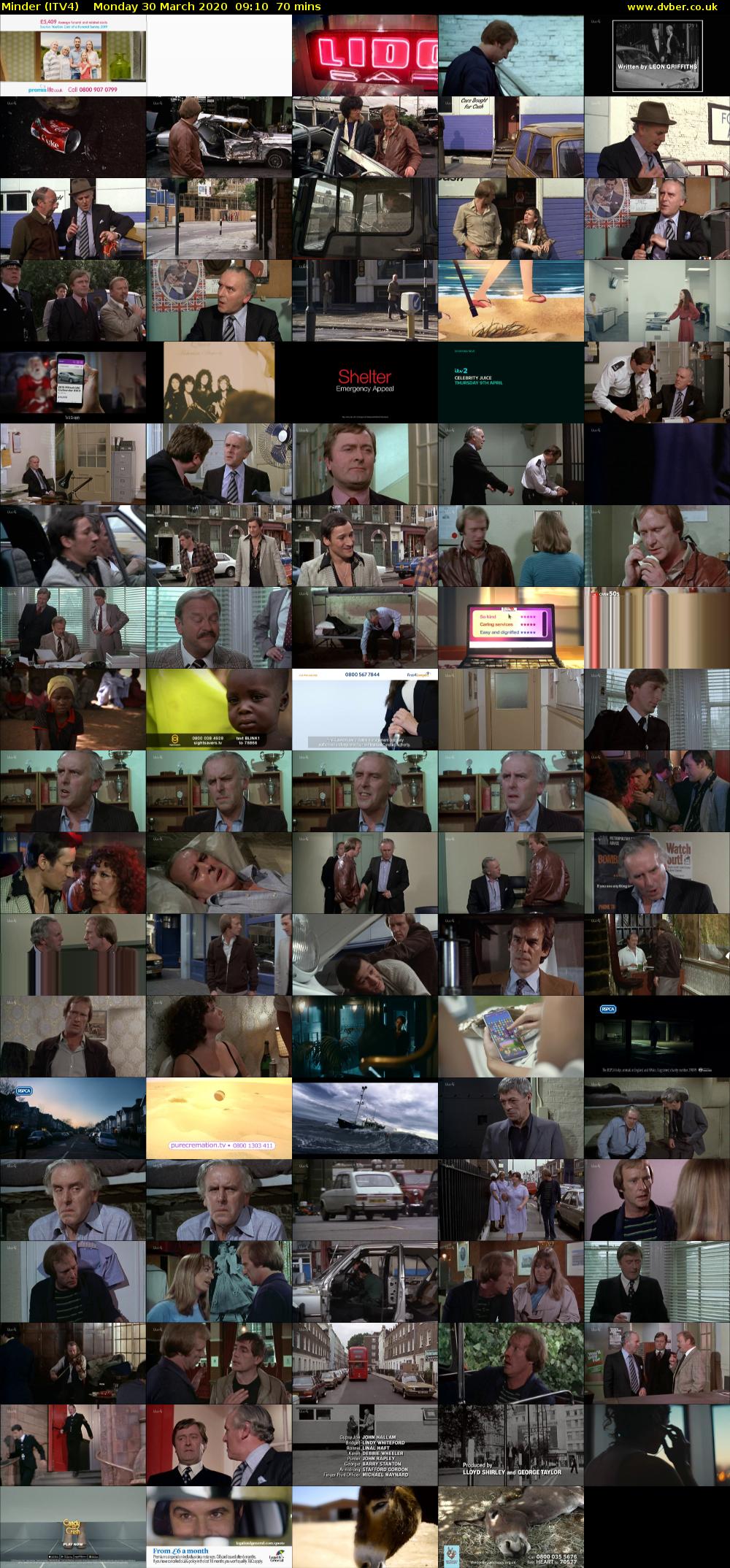 Minder (ITV4) Monday 30 March 2020 09:10 - 10:20