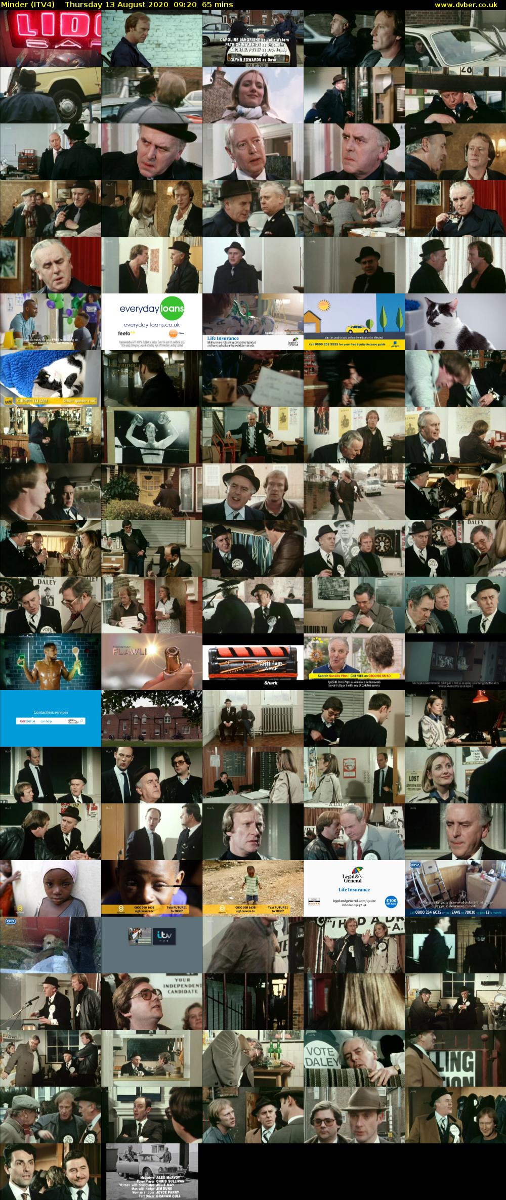 Minder (ITV4) Thursday 13 August 2020 09:20 - 10:25