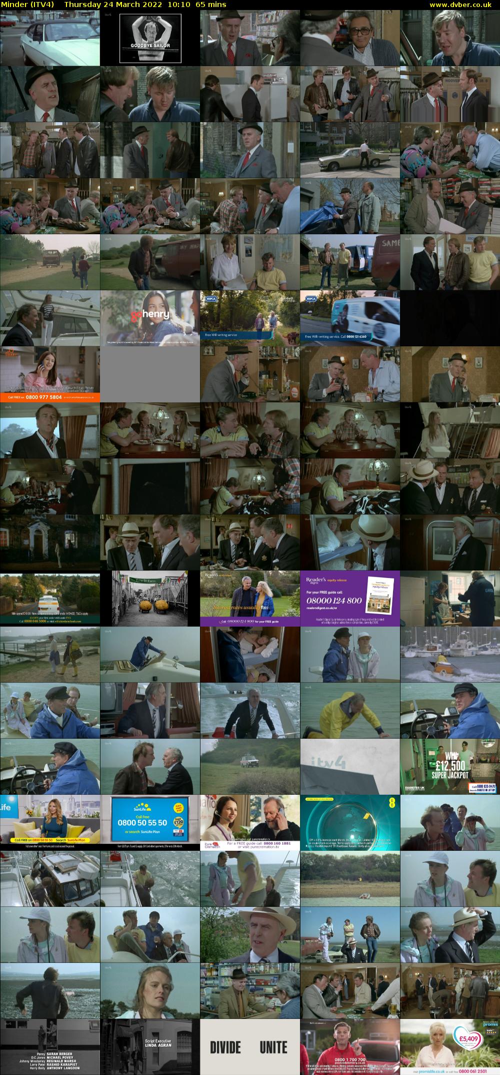 Minder (ITV4) Thursday 24 March 2022 10:10 - 11:15