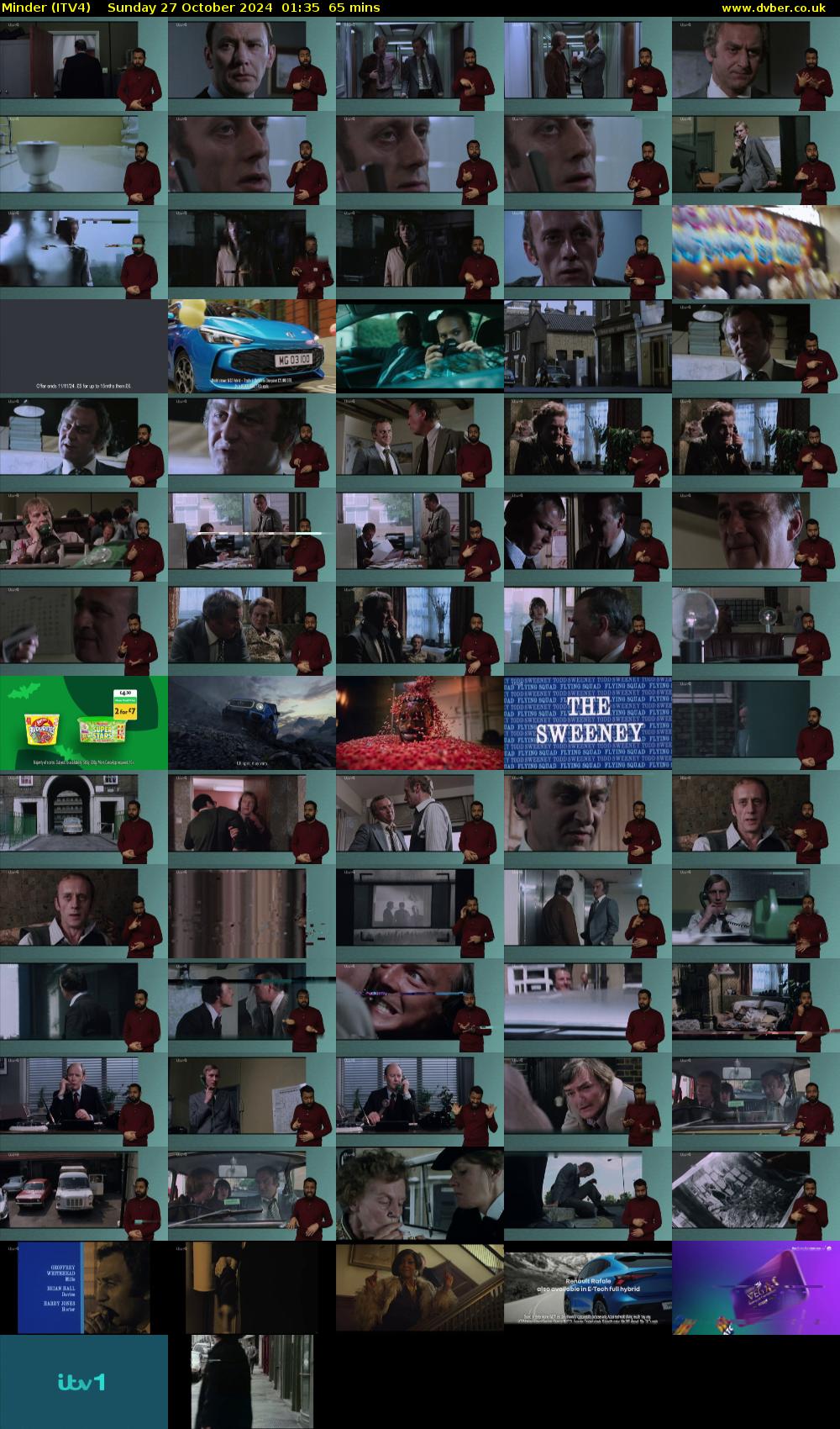 Minder (ITV4) Sunday 27 October 2024 01:35 - 01:40