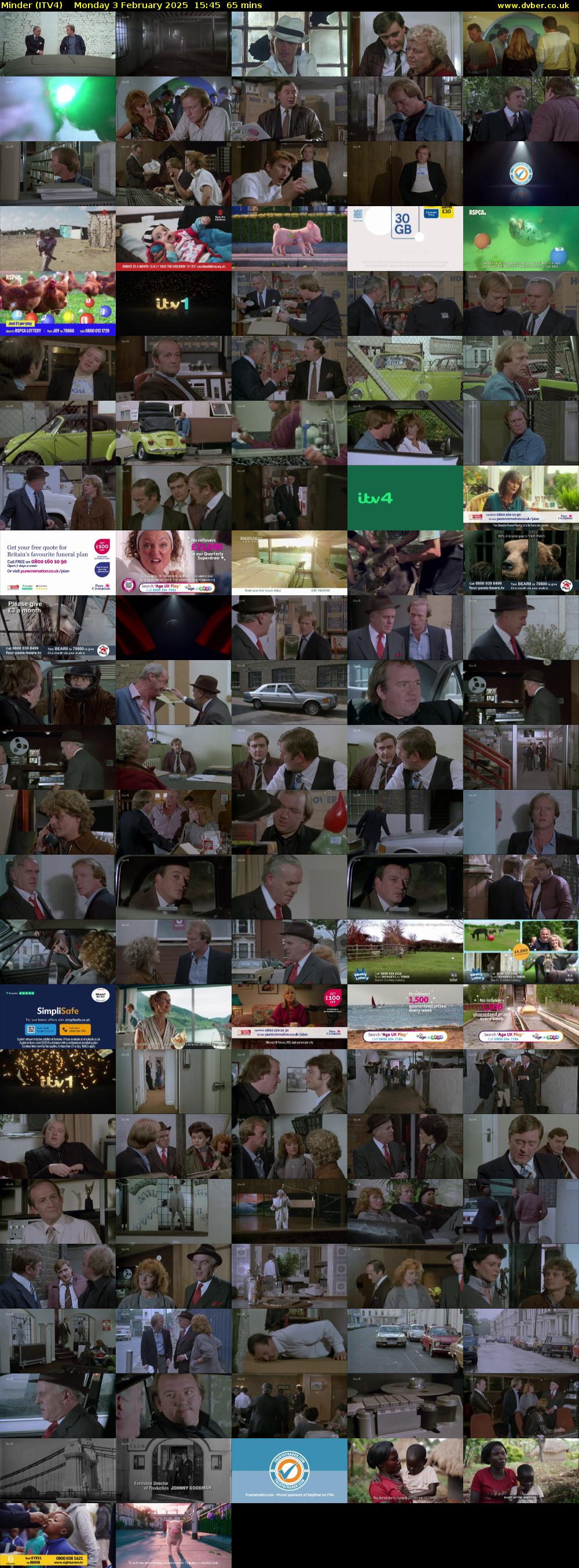 Minder (ITV4) Monday 3 February 2025 15:45 - 16:50
