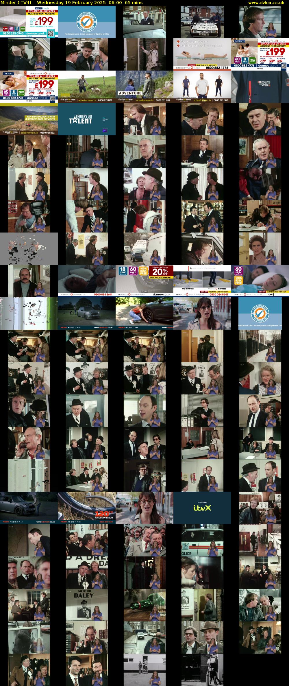 Minder (ITV4) Wednesday 19 February 2025 06:00 - 07:05