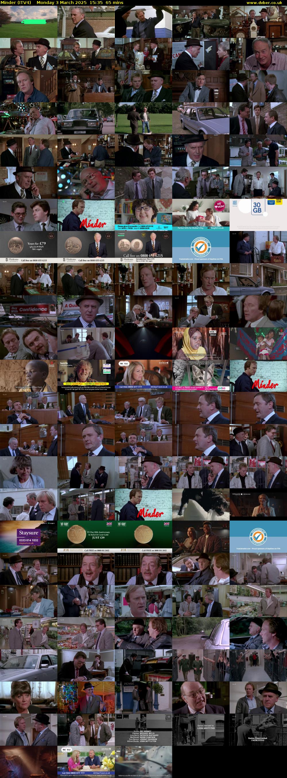 Minder (ITV4) Monday 3 March 2025 15:35 - 16:40