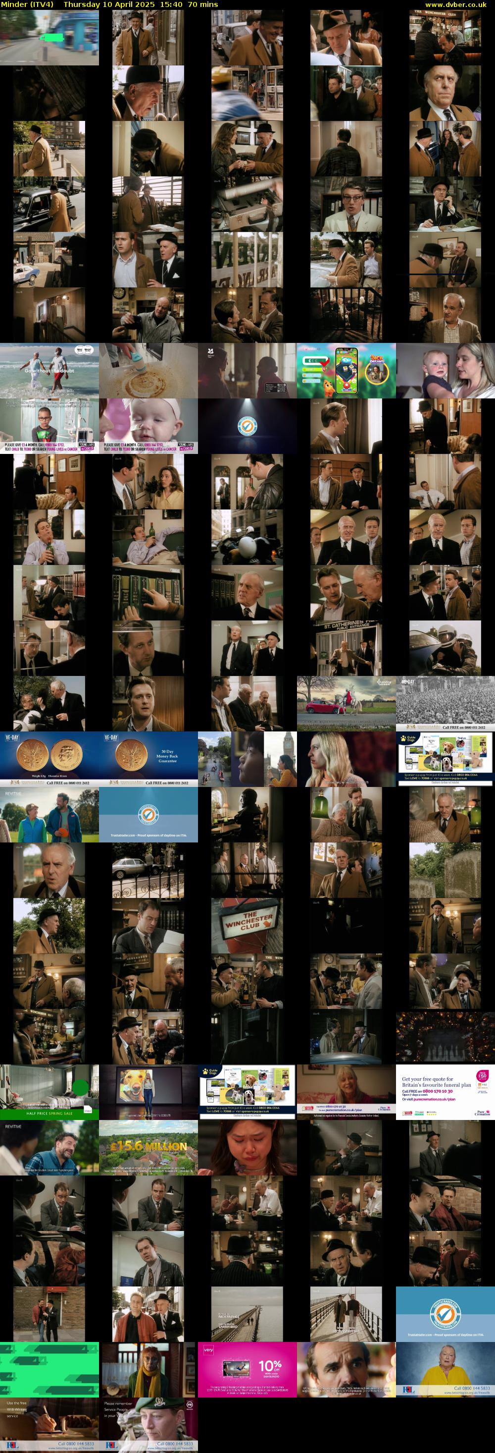 Minder (ITV4) Thursday 10 April 2025 15:40 - 16:50