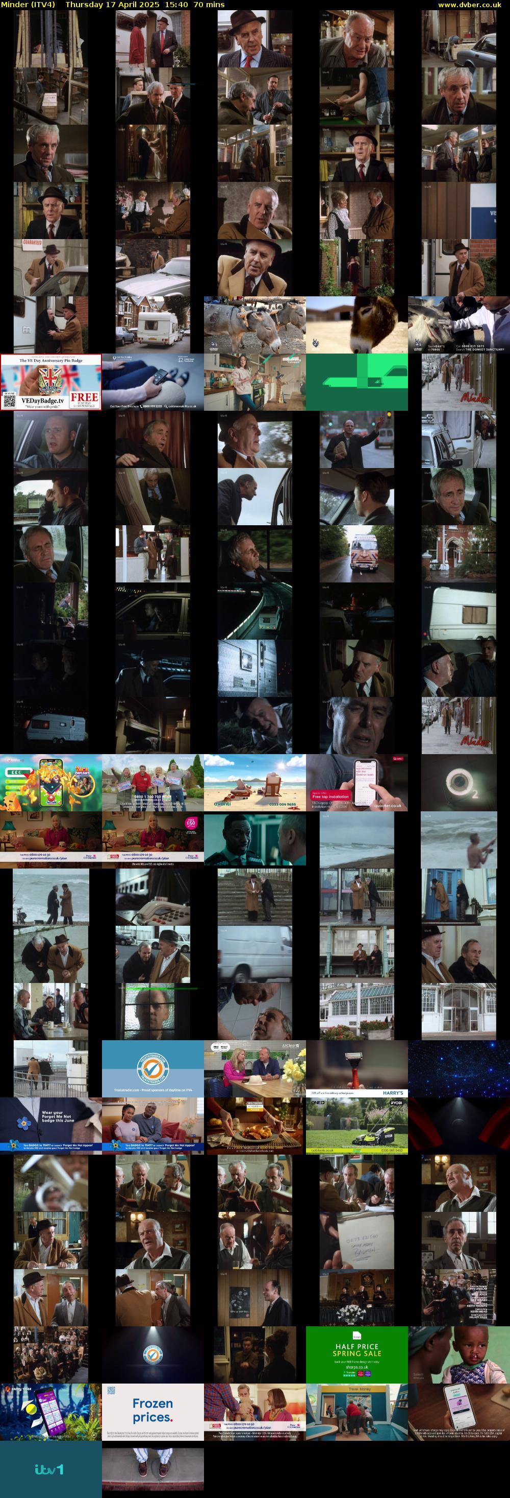 Minder (ITV4) Thursday 17 April 2025 15:40 - 16:50