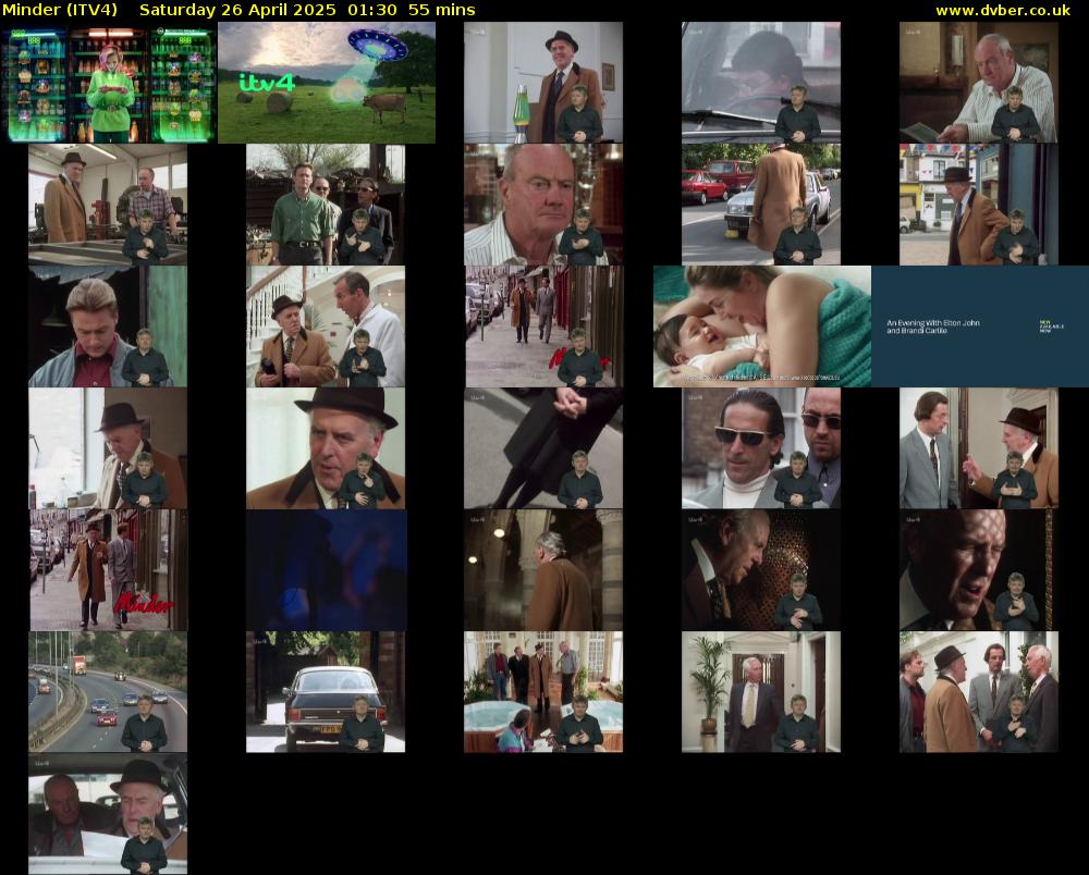 Minder (ITV4) Saturday 26 April 2025 01:30 - 02:25
