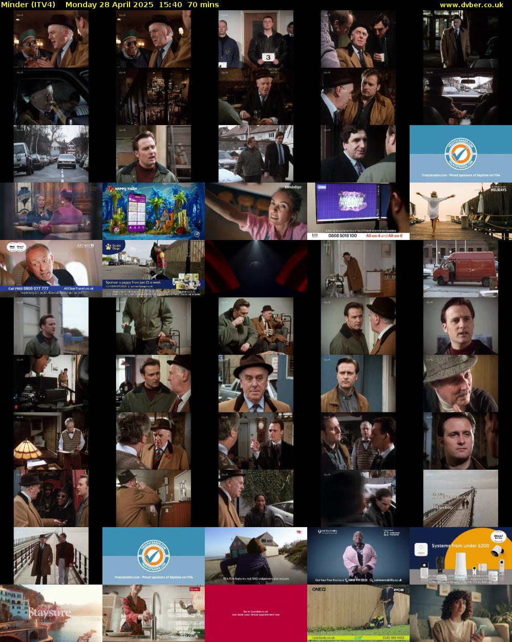 Minder (ITV4) Monday 28 April 2025 15:40 - 16:50