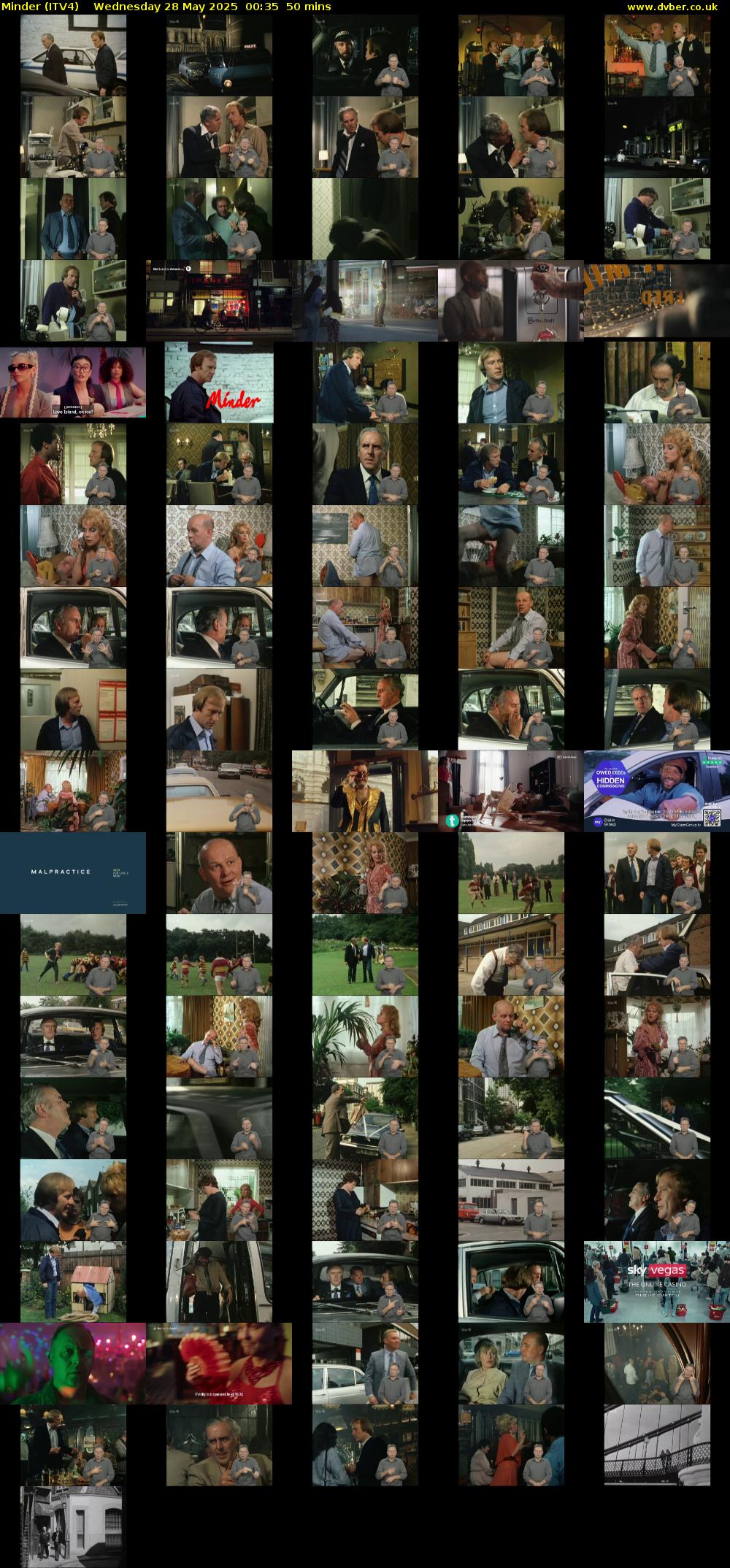 Minder (ITV4) Wednesday 28 May 2025 00:35 - 01:25