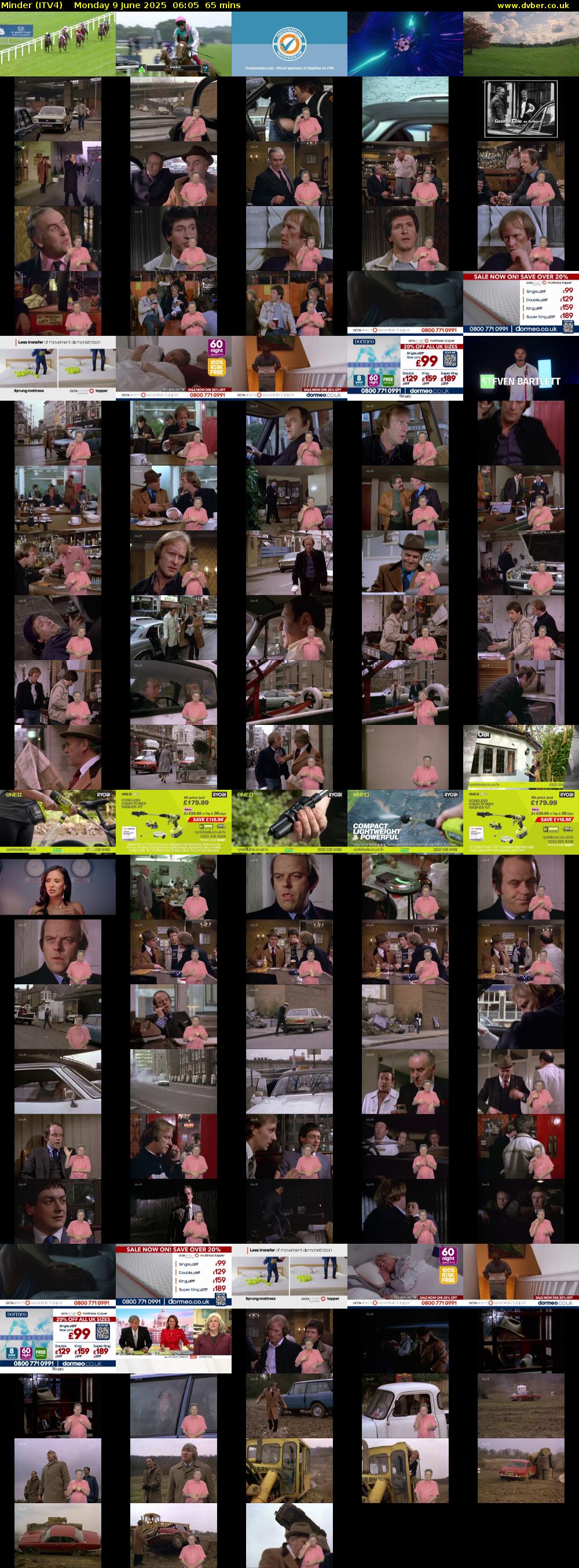 Minder (ITV4) Monday 9 June 2025 06:05 - 07:10