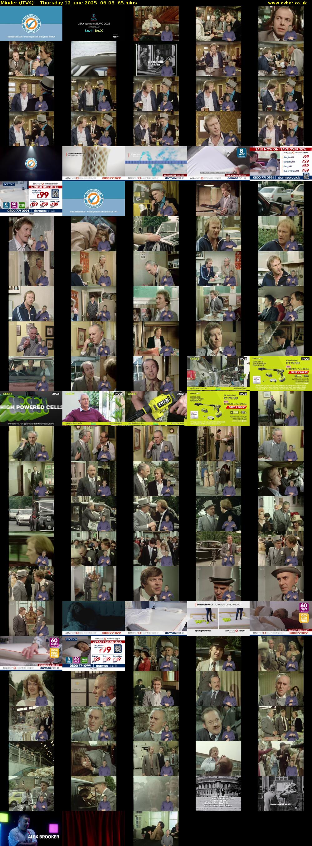 Minder (ITV4) Thursday 12 June 2025 06:05 - 07:10