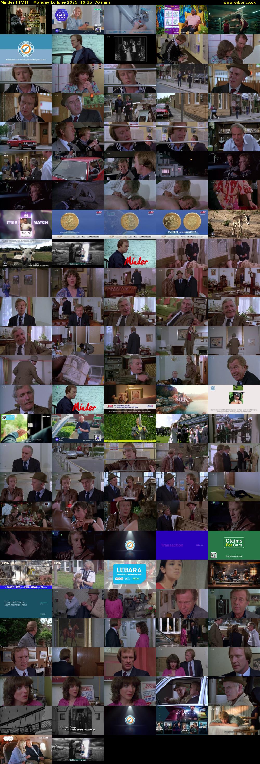 Minder (ITV4) Monday 16 June 2025 16:35 - 17:45