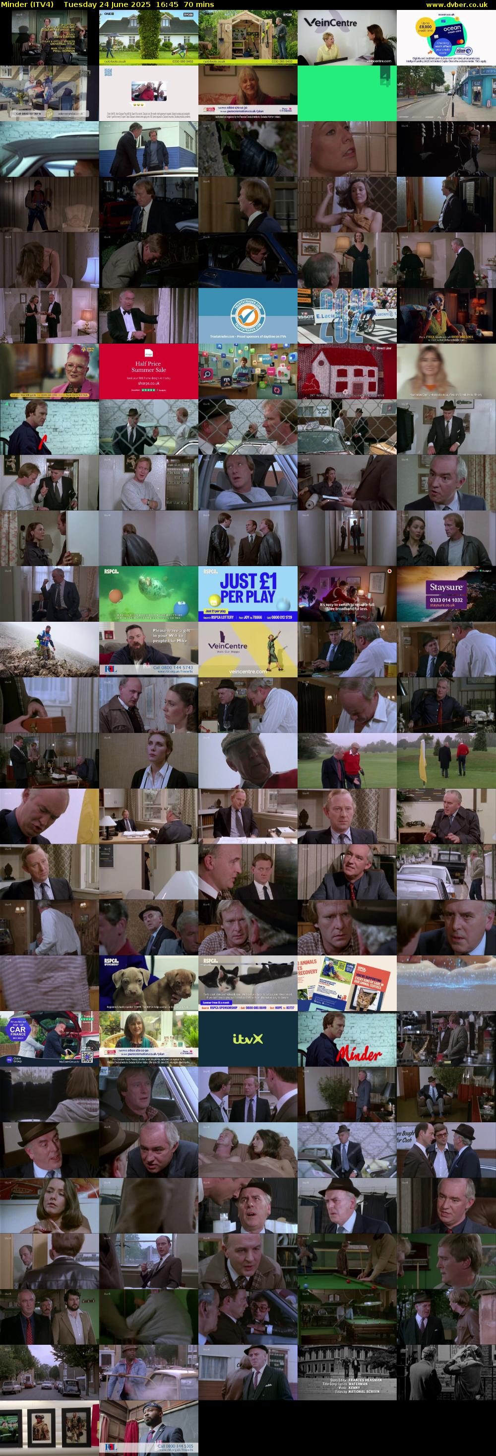 Minder (ITV4) Tuesday 24 June 2025 16:45 - 17:55