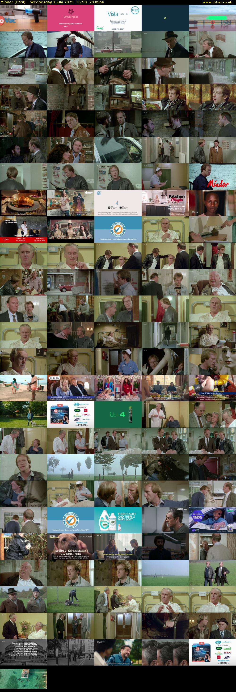 Minder (ITV4) Wednesday 2 July 2025 16:50 - 18:00