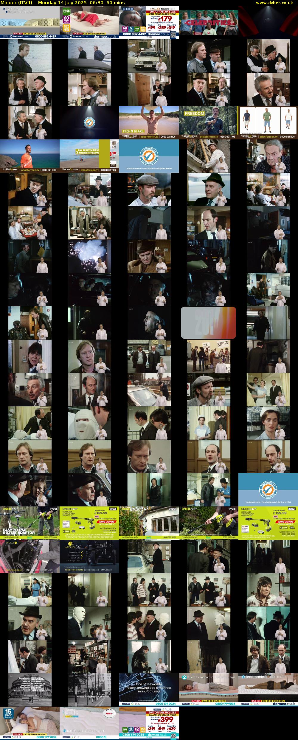 Minder (ITV4) Monday 14 July 2025 06:30 - 07:30