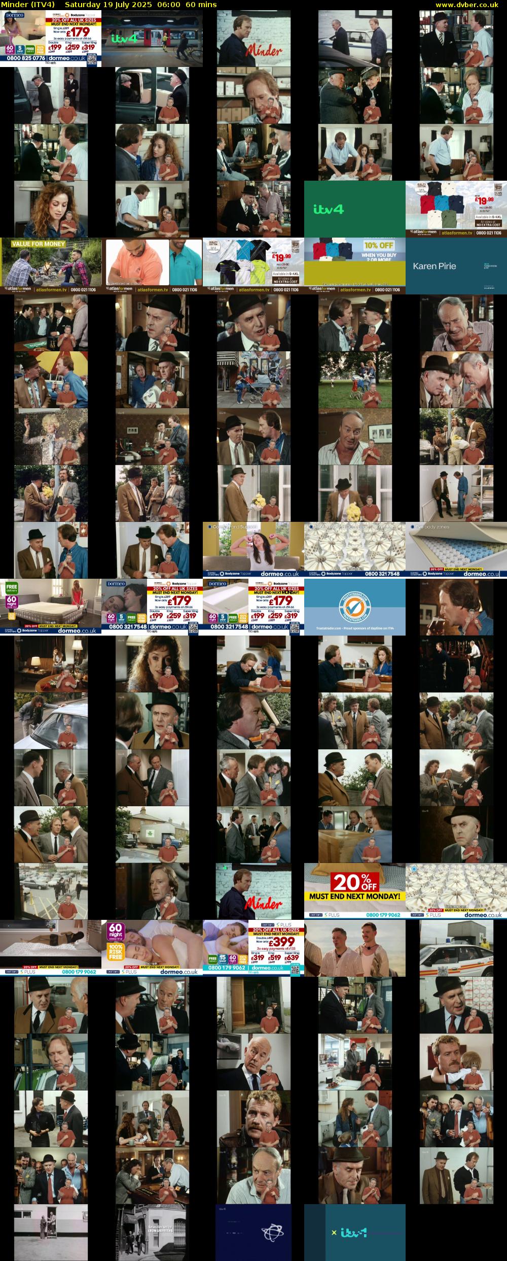 Minder (ITV4) Saturday 19 July 2025 06:00 - 07:00