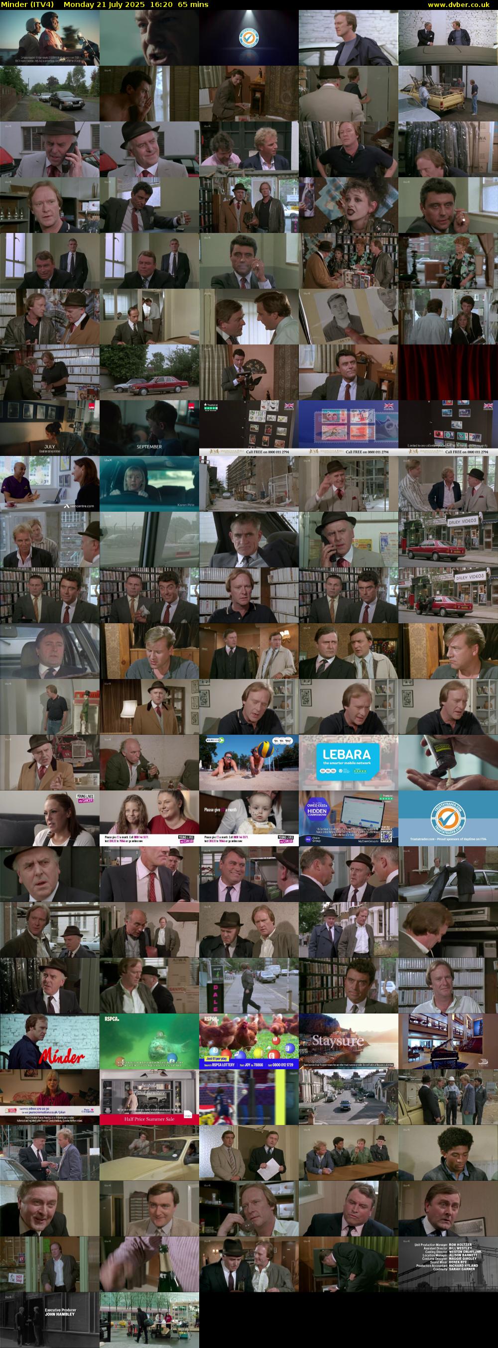 Minder (ITV4) Monday 21 July 2025 16:20 - 17:25