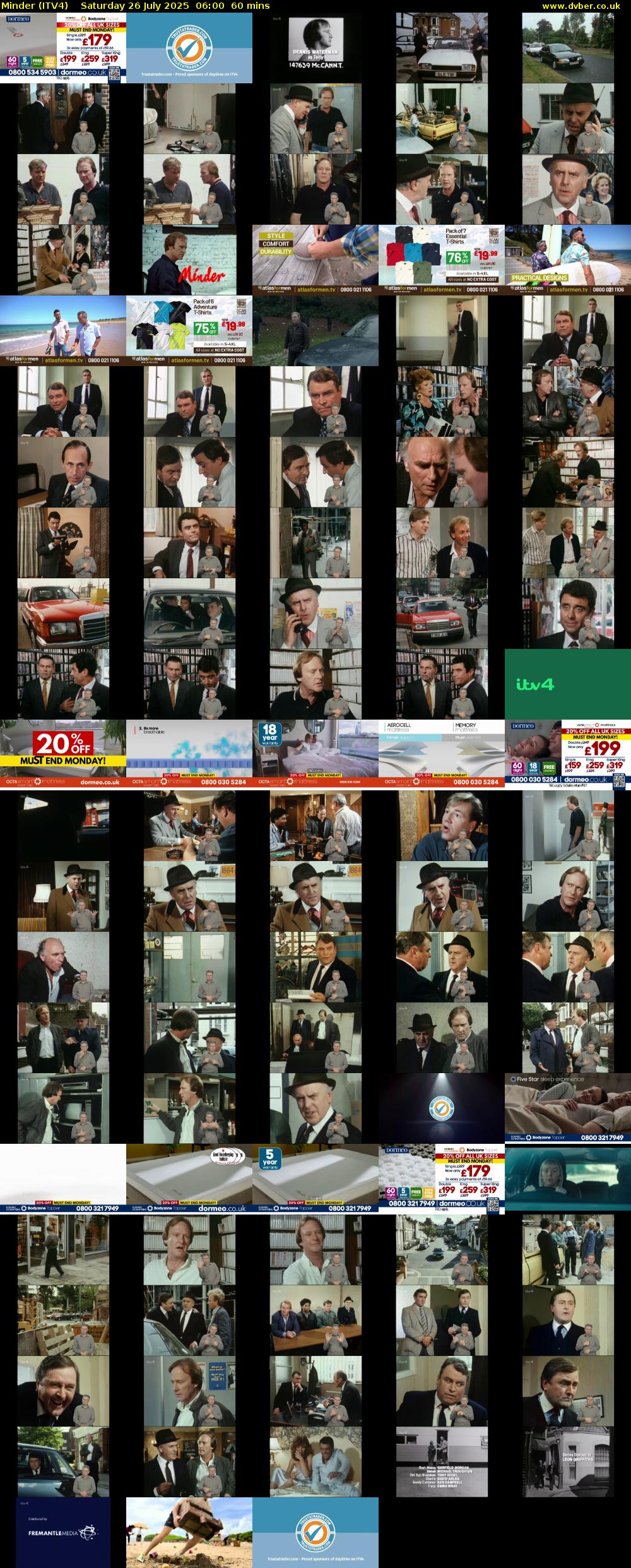 Minder (ITV4) Saturday 26 July 2025 06:00 - 07:00