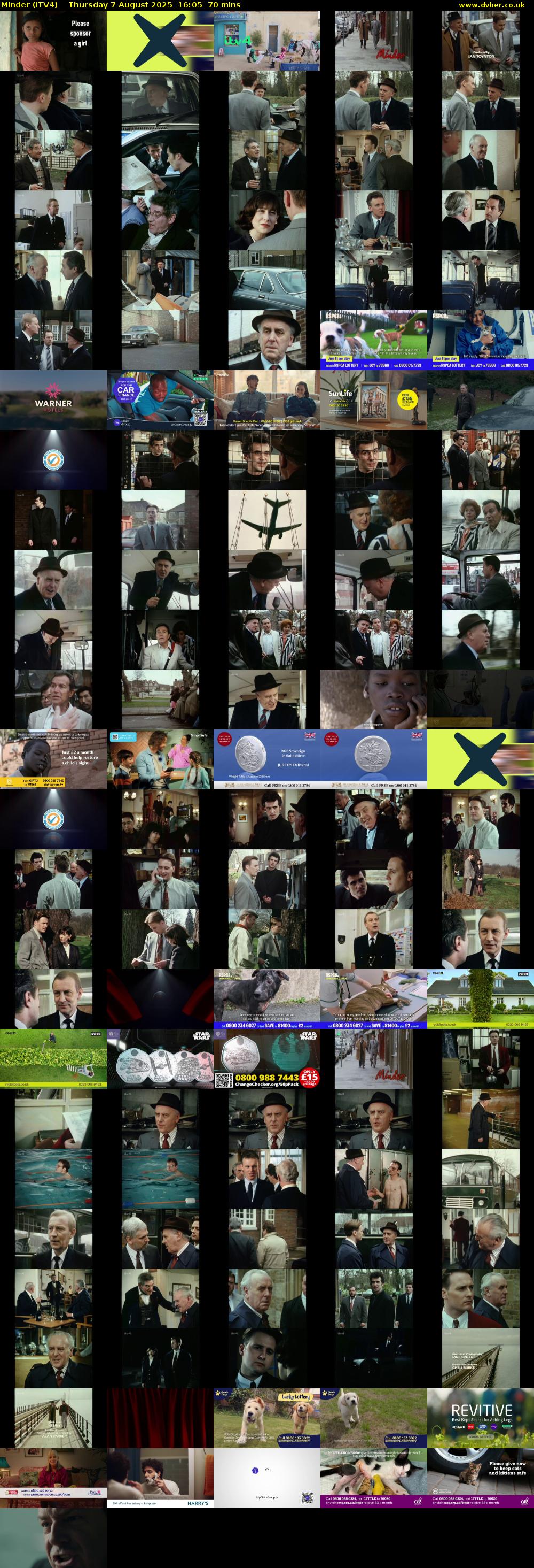 Minder (ITV4) Thursday 7 August 2025 16:05 - 17:15