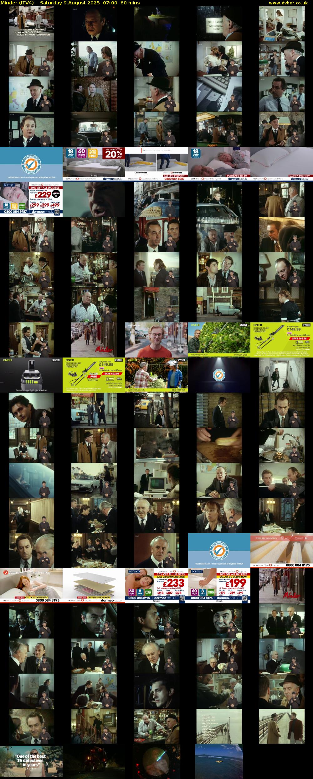 Minder (ITV4) Saturday 9 August 2025 07:00 - 08:00