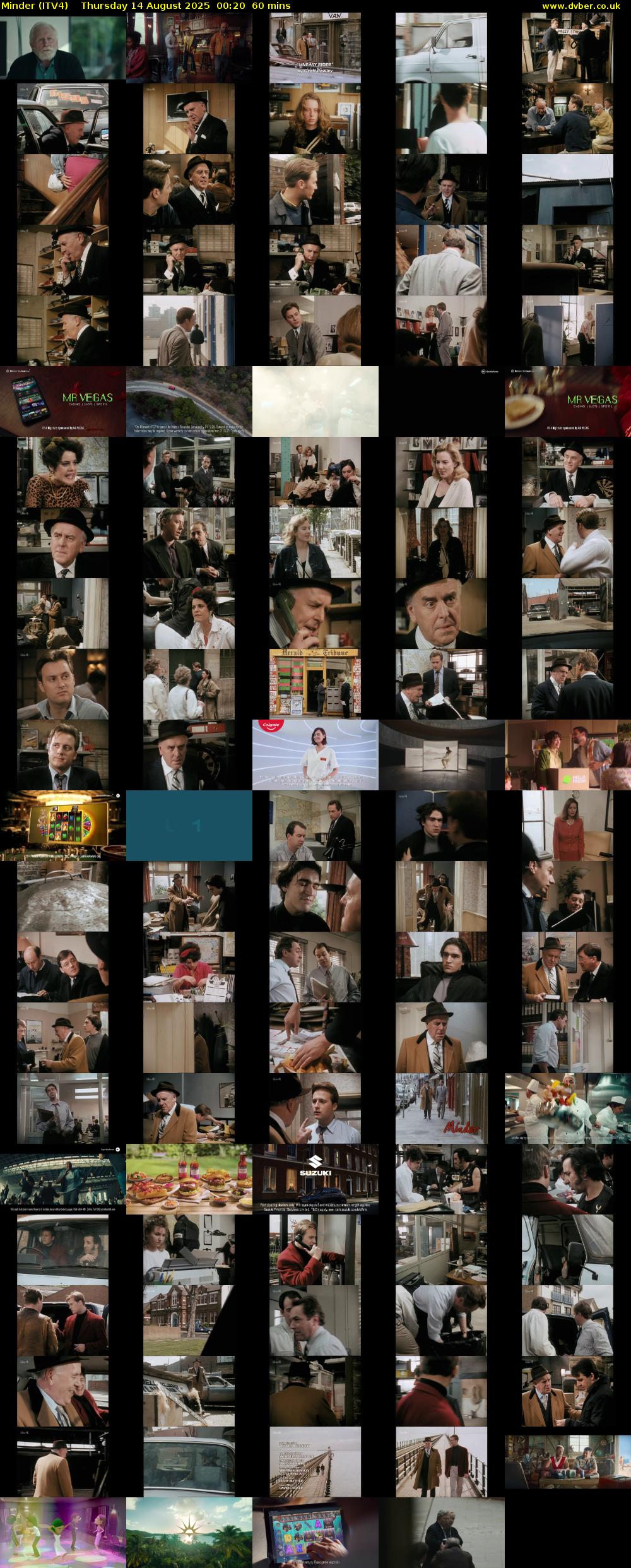 Minder (ITV4) Thursday 14 August 2025 00:20 - 01:20
