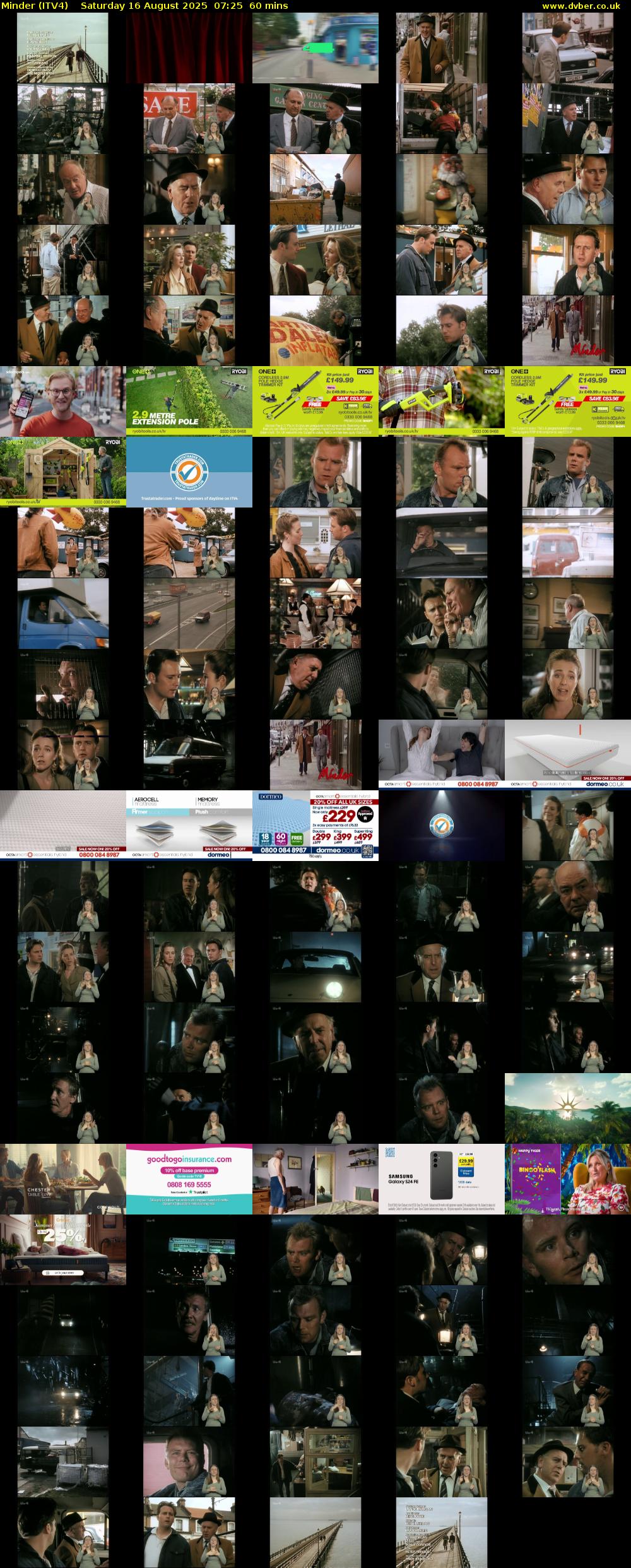 Minder (ITV4) Saturday 16 August 2025 07:25 - 08:25