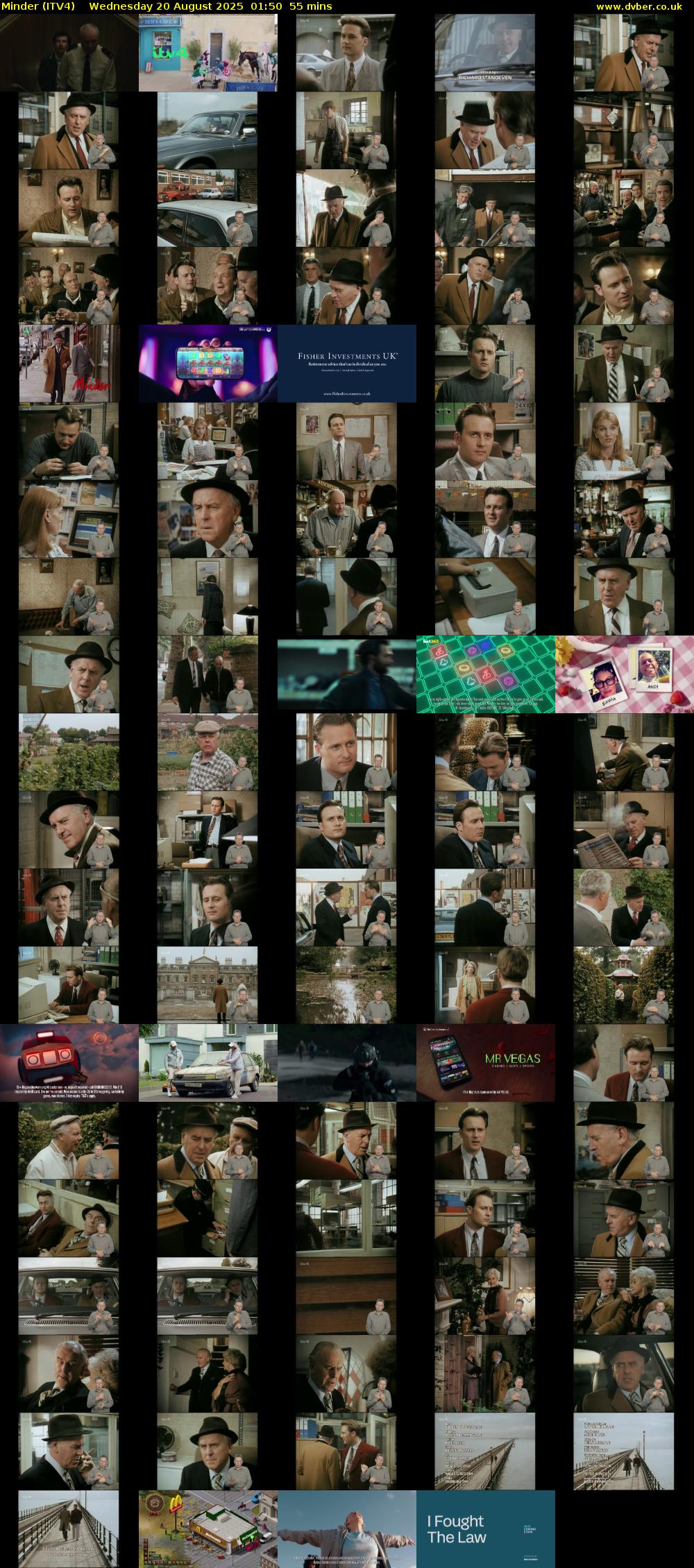 Minder (ITV4) Wednesday 20 August 2025 01:50 - 02:45
