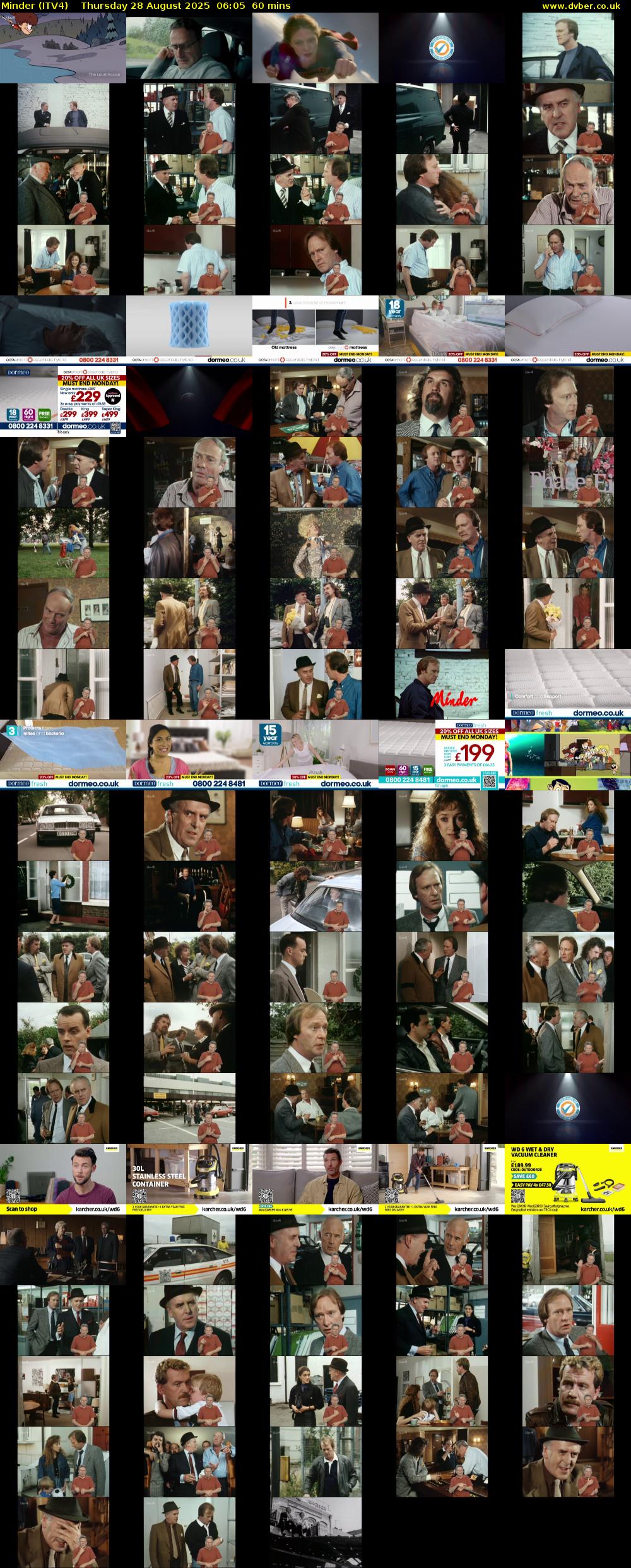 Minder (ITV4) Thursday 28 August 2025 06:05 - 07:05