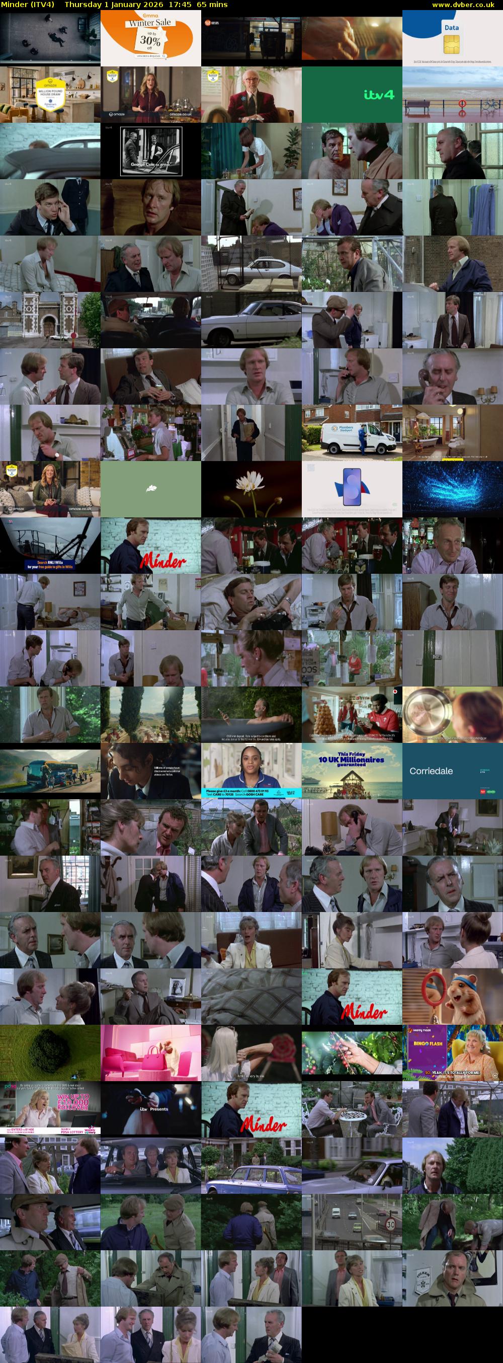 Minder (ITV4) Thursday 1 January 2026 17:45 - 18:50