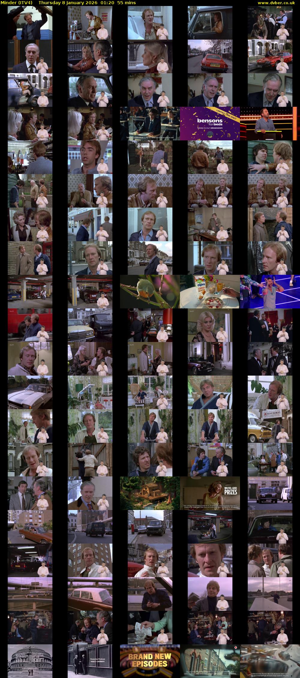 Minder (ITV4) Thursday 8 January 2026 01:20 - 02:15