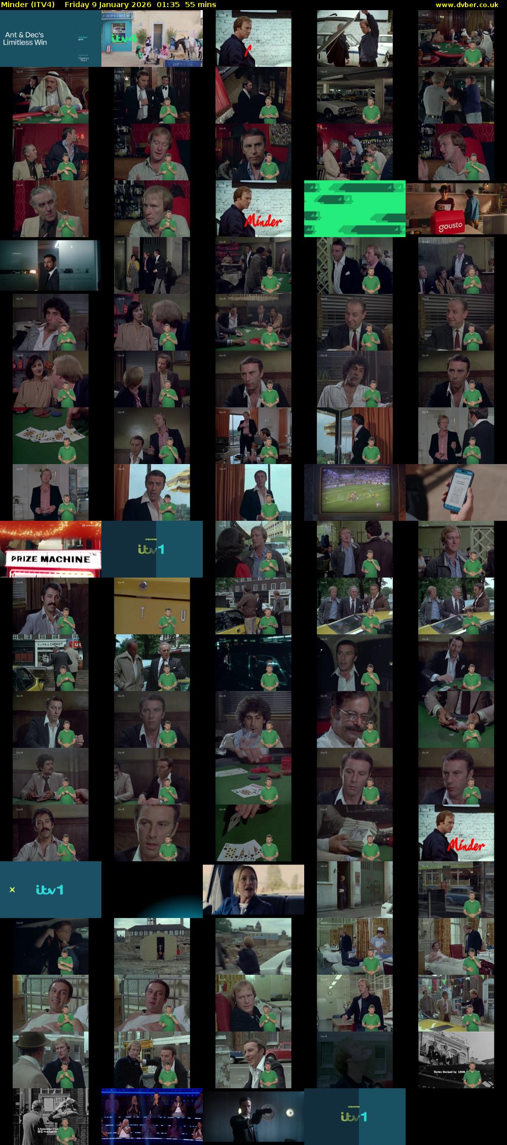 Minder (ITV4) Friday 9 January 2026 01:35 - 02:30