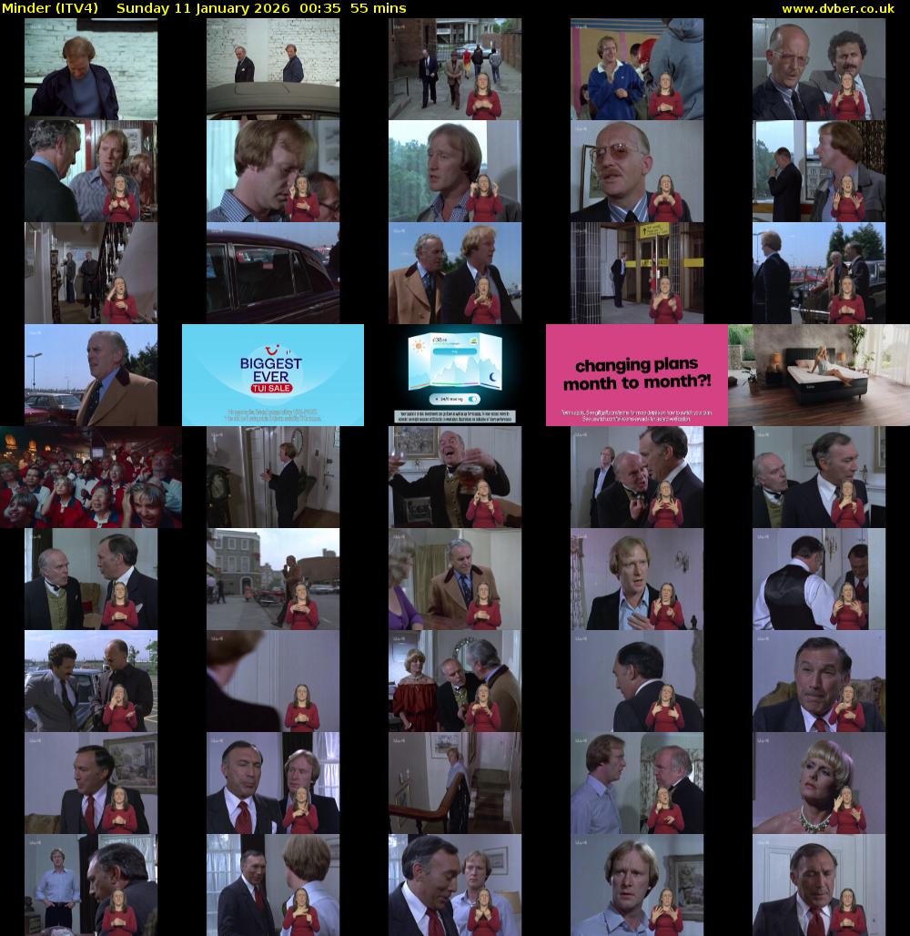 Minder (ITV4) Sunday 11 January 2026 00:35 - 01:30