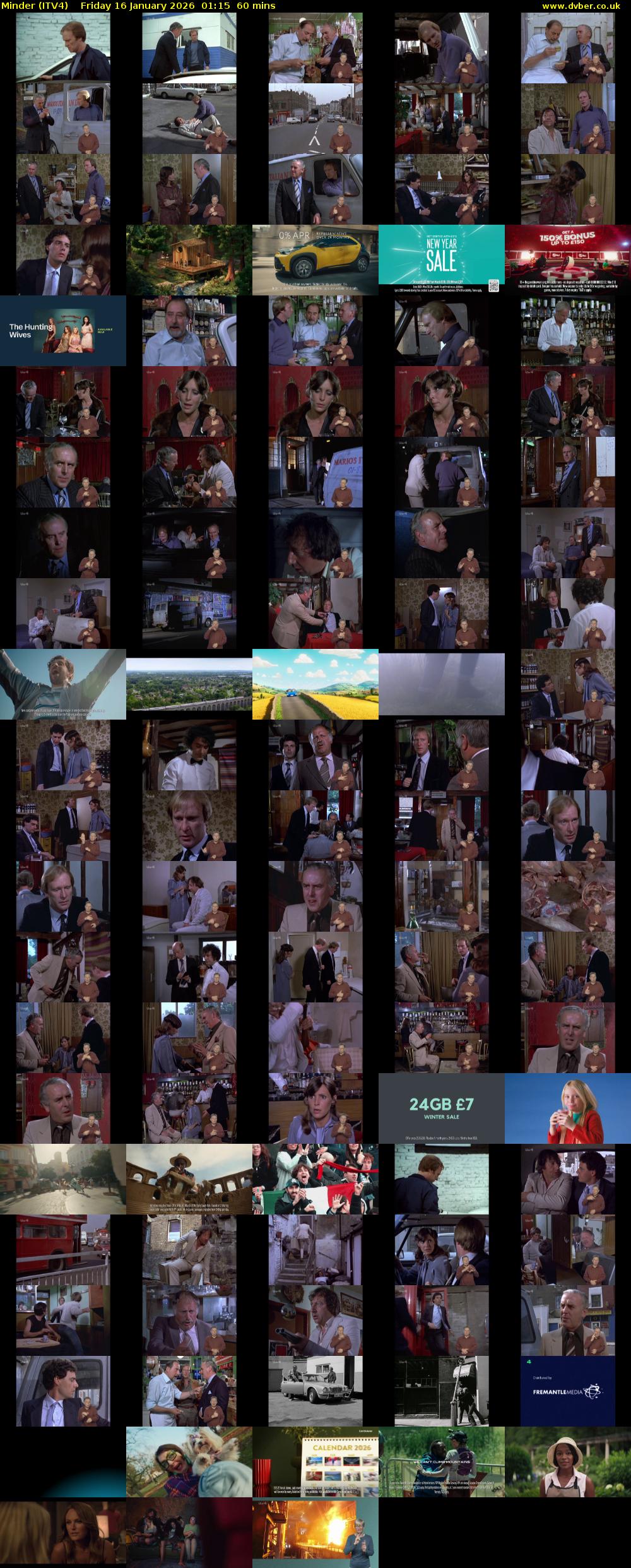 Minder (ITV4) Friday 16 January 2026 01:15 - 02:15