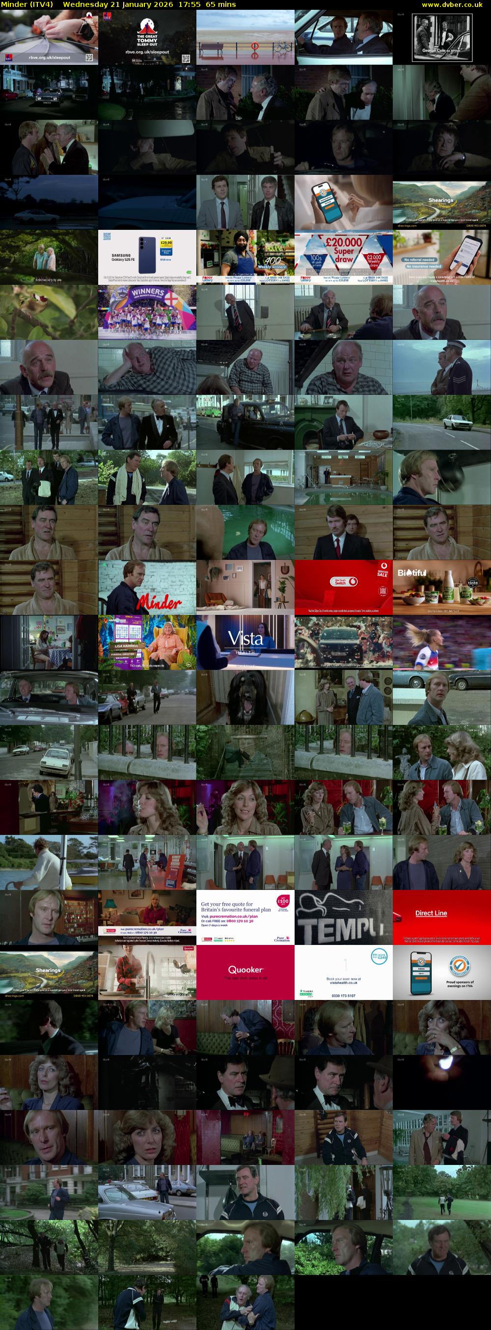 Minder (ITV4) Wednesday 21 January 2026 17:55 - 19:00