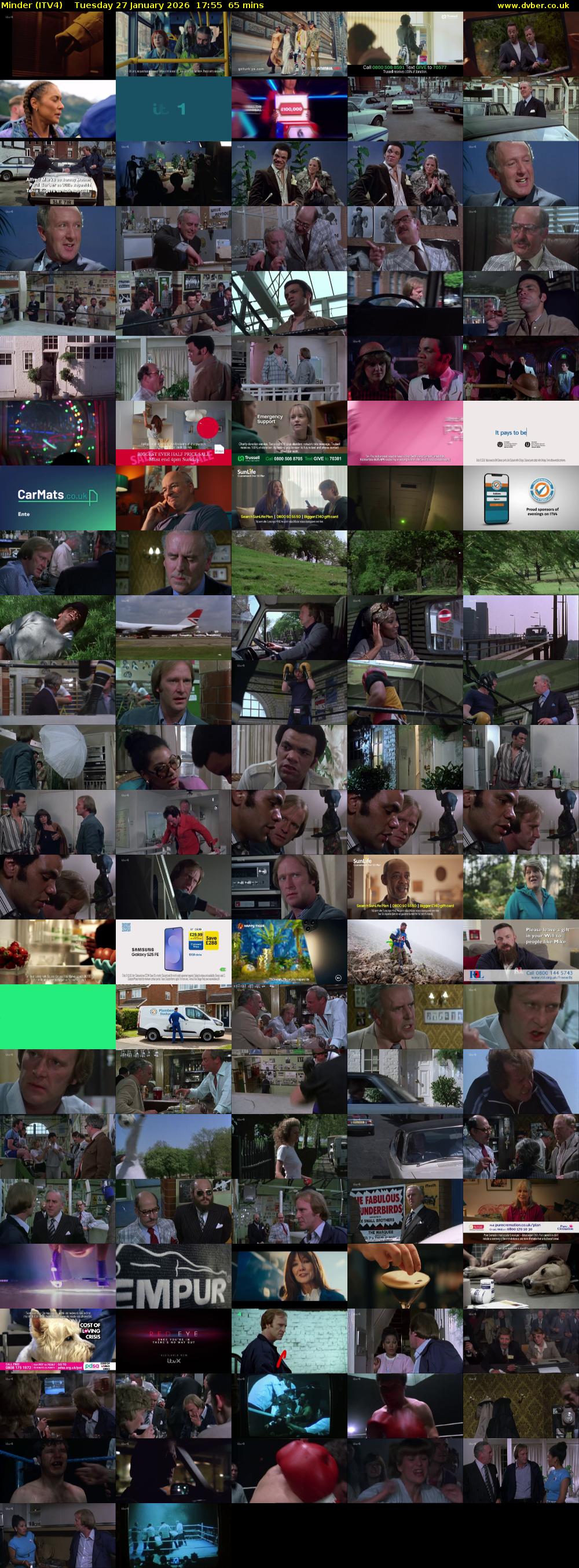 Minder (ITV4) Tuesday 27 January 2026 17:55 - 19:00