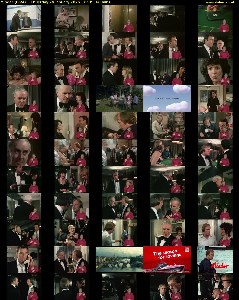 Minder (ITV4) Thursday 29 January 2026 01:35 - 02:35