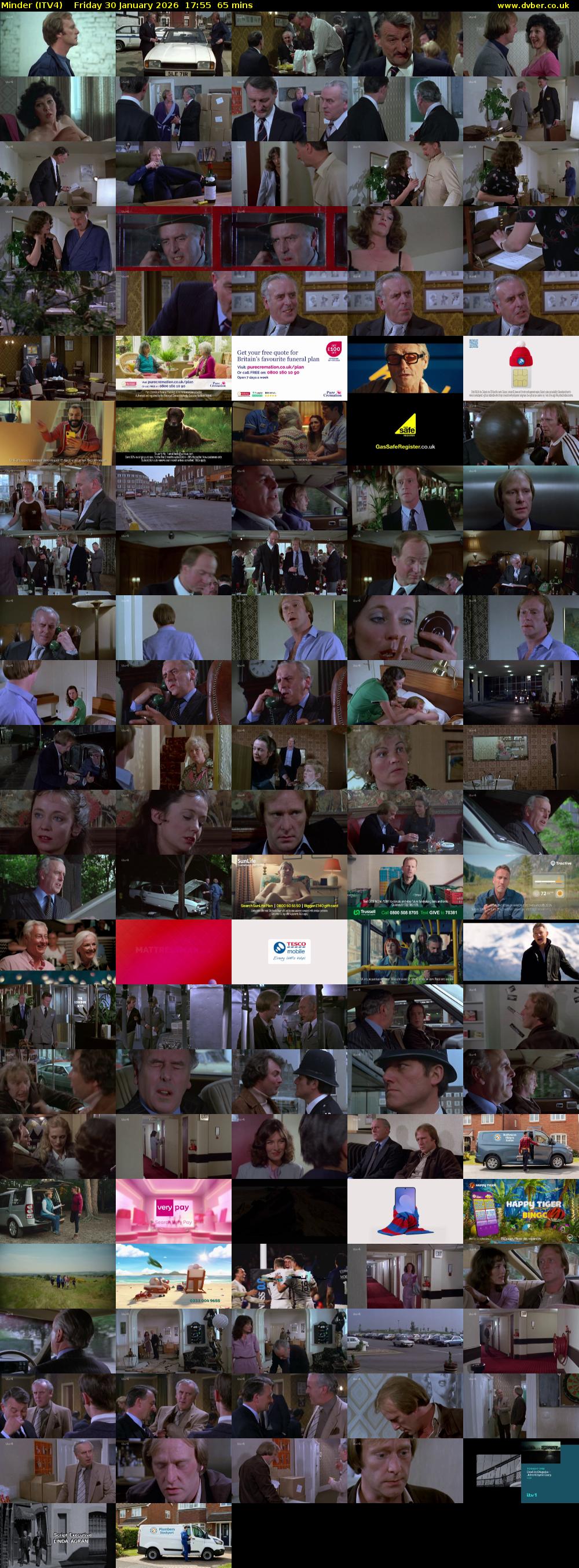 Minder (ITV4) Friday 30 January 2026 17:55 - 19:00