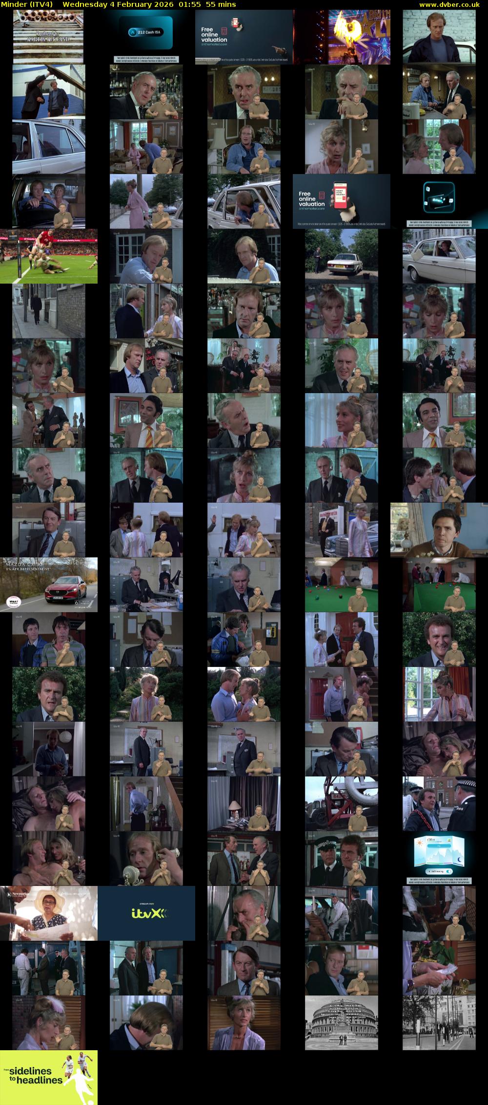 Minder (ITV4) Wednesday 4 February 2026 01:55 - 02:50