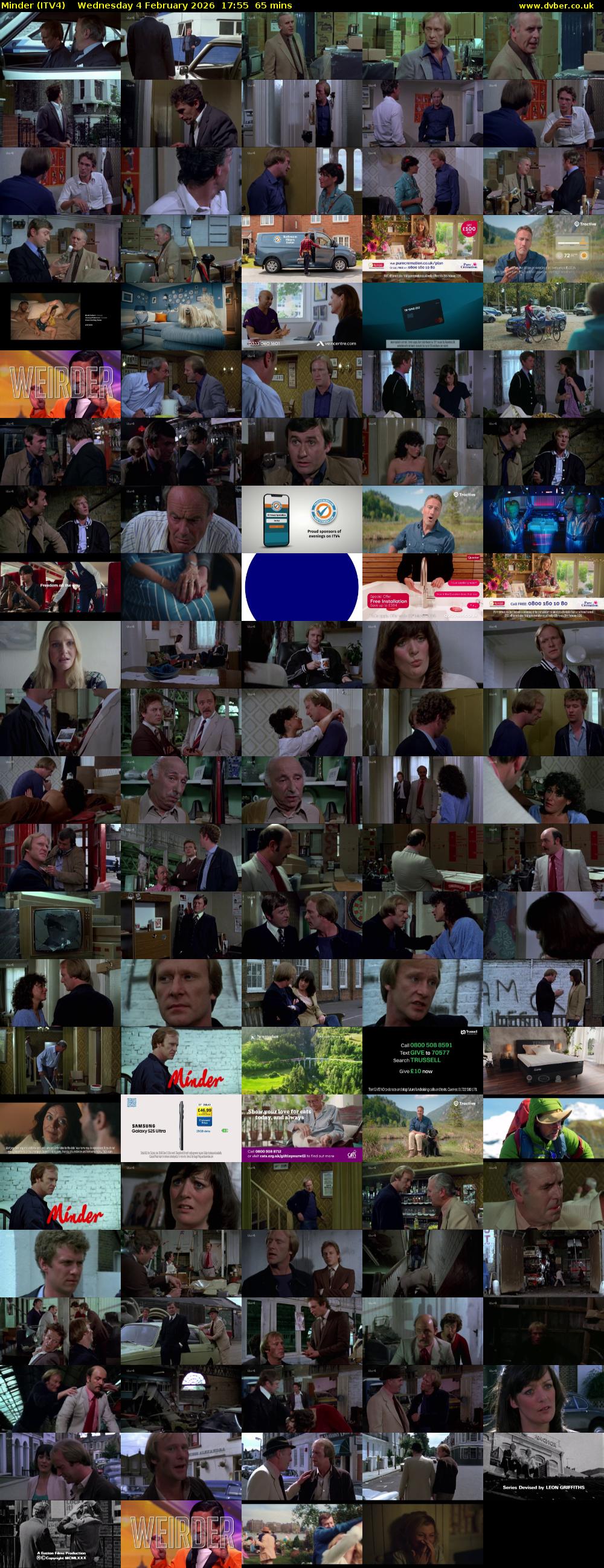 Minder (ITV4) Wednesday 4 February 2026 17:55 - 19:00