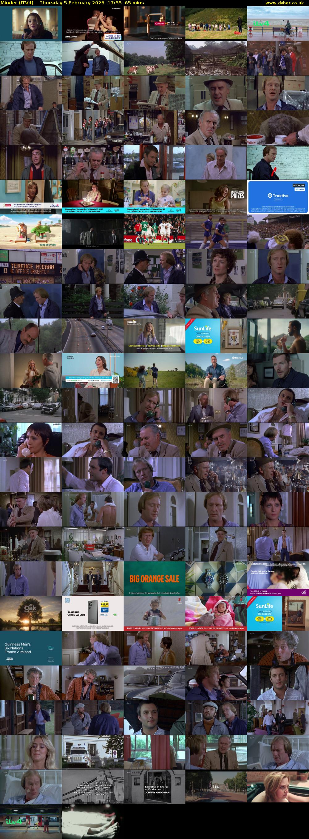 Minder (ITV4) Thursday 5 February 2026 17:55 - 19:00