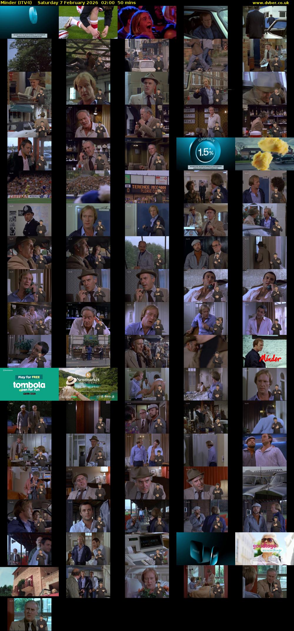 Minder (ITV4) Saturday 7 February 2026 02:00 - 02:50