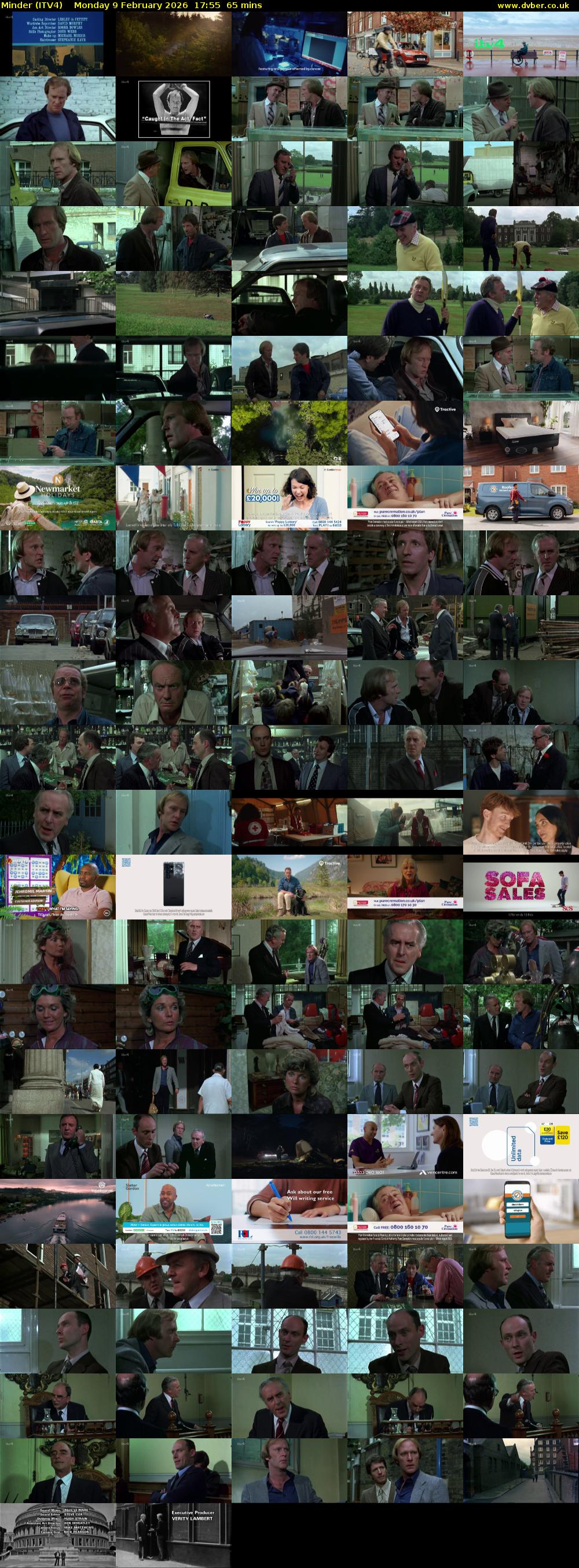 Minder (ITV4) Monday 9 February 2026 17:55 - 19:00