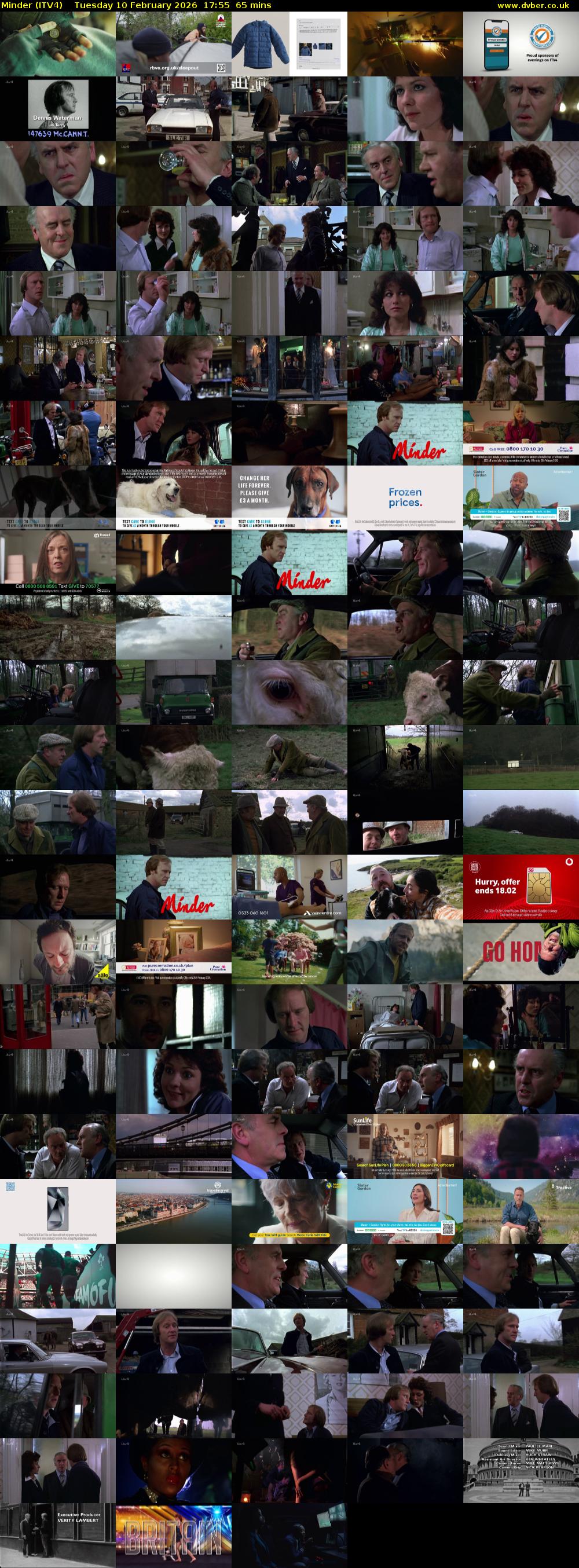 Minder (ITV4) Tuesday 10 February 2026 17:55 - 19:00