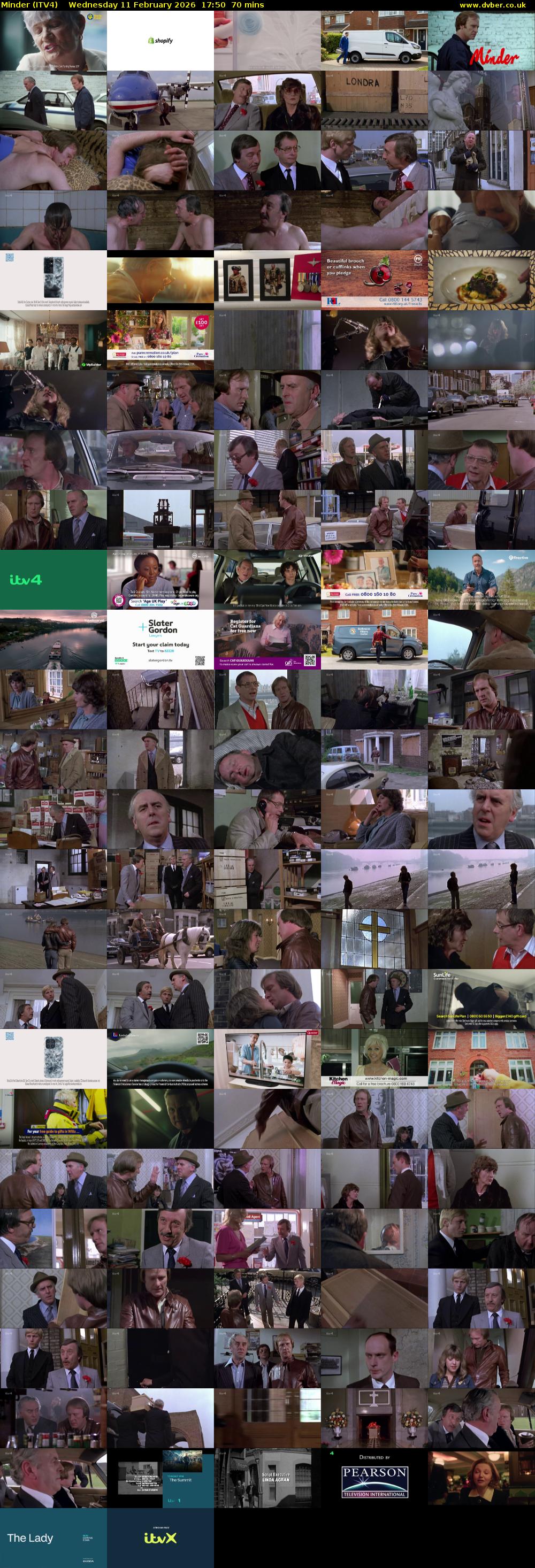 Minder (ITV4) Wednesday 11 February 2026 17:50 - 19:00